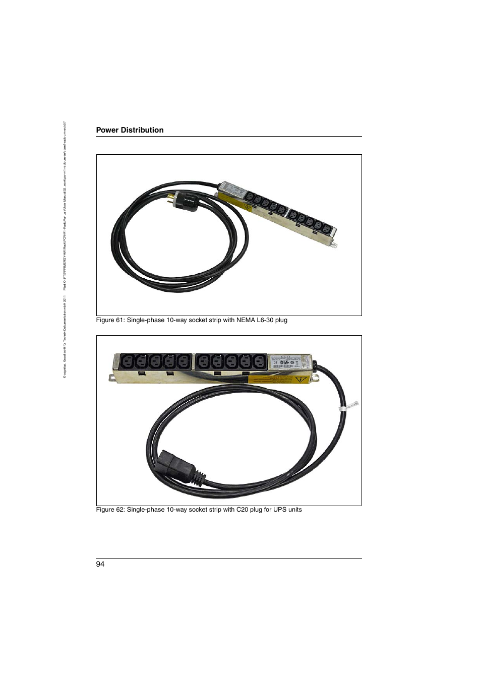 Power distribution | FUJITSU Primecenter M1 BS2000 User Manual | Page 94 / 117