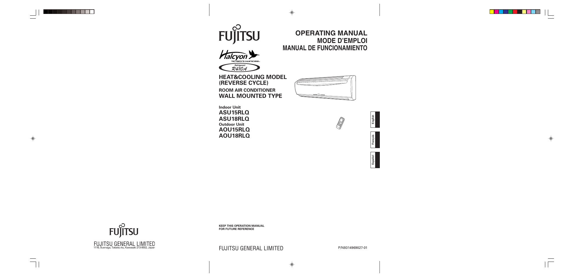 FUJITSU AOU15RLQ User Manual | 20 pages