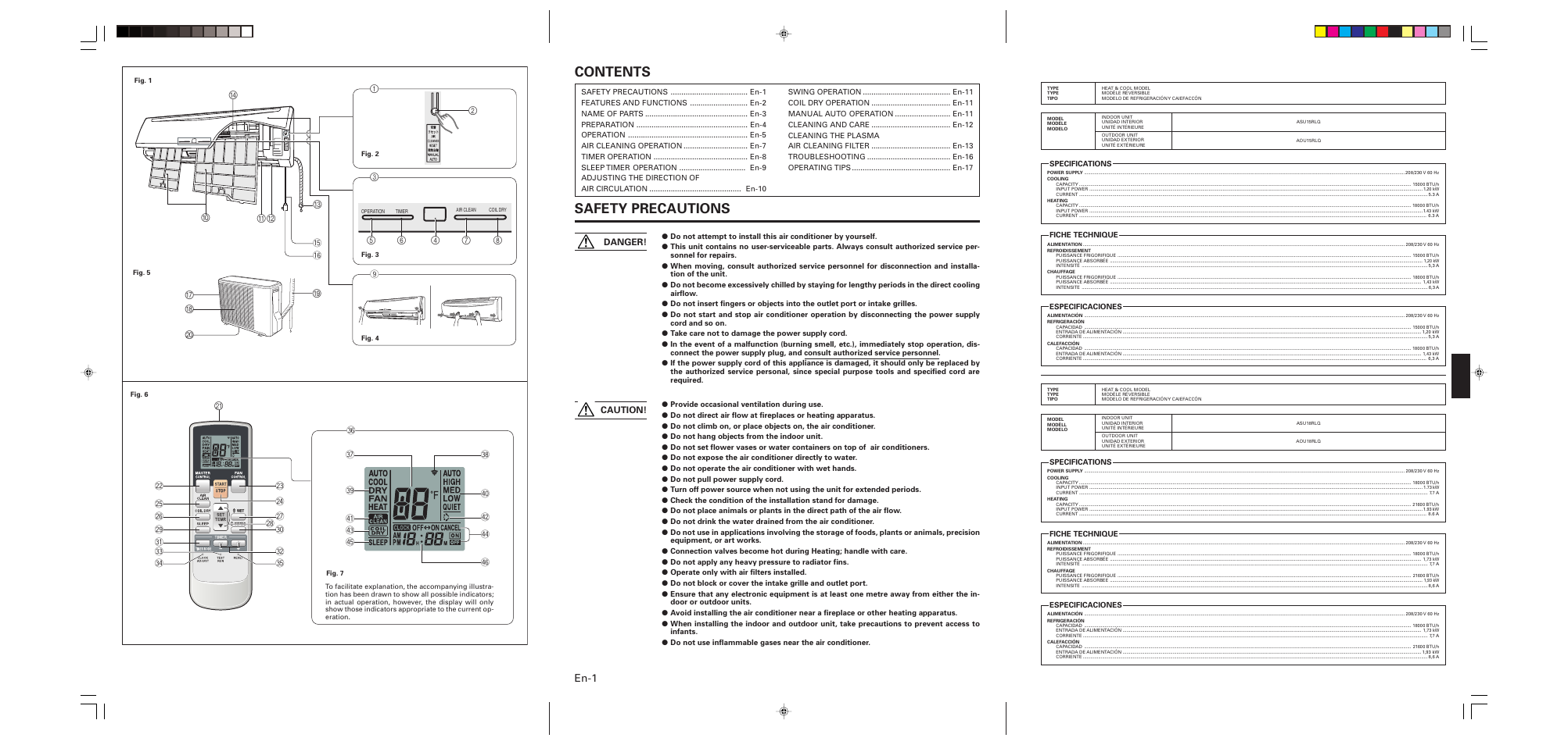 FUJITSU AOU15RLQ User Manual | Page 2 / 20