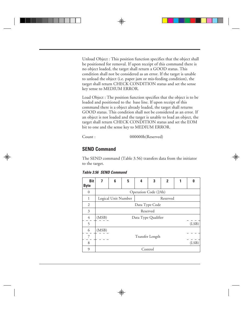 Send command, Send command -74, 56 send command -74 | FUJITSU C150-E049-02EN User Manual | Page 107 / 236