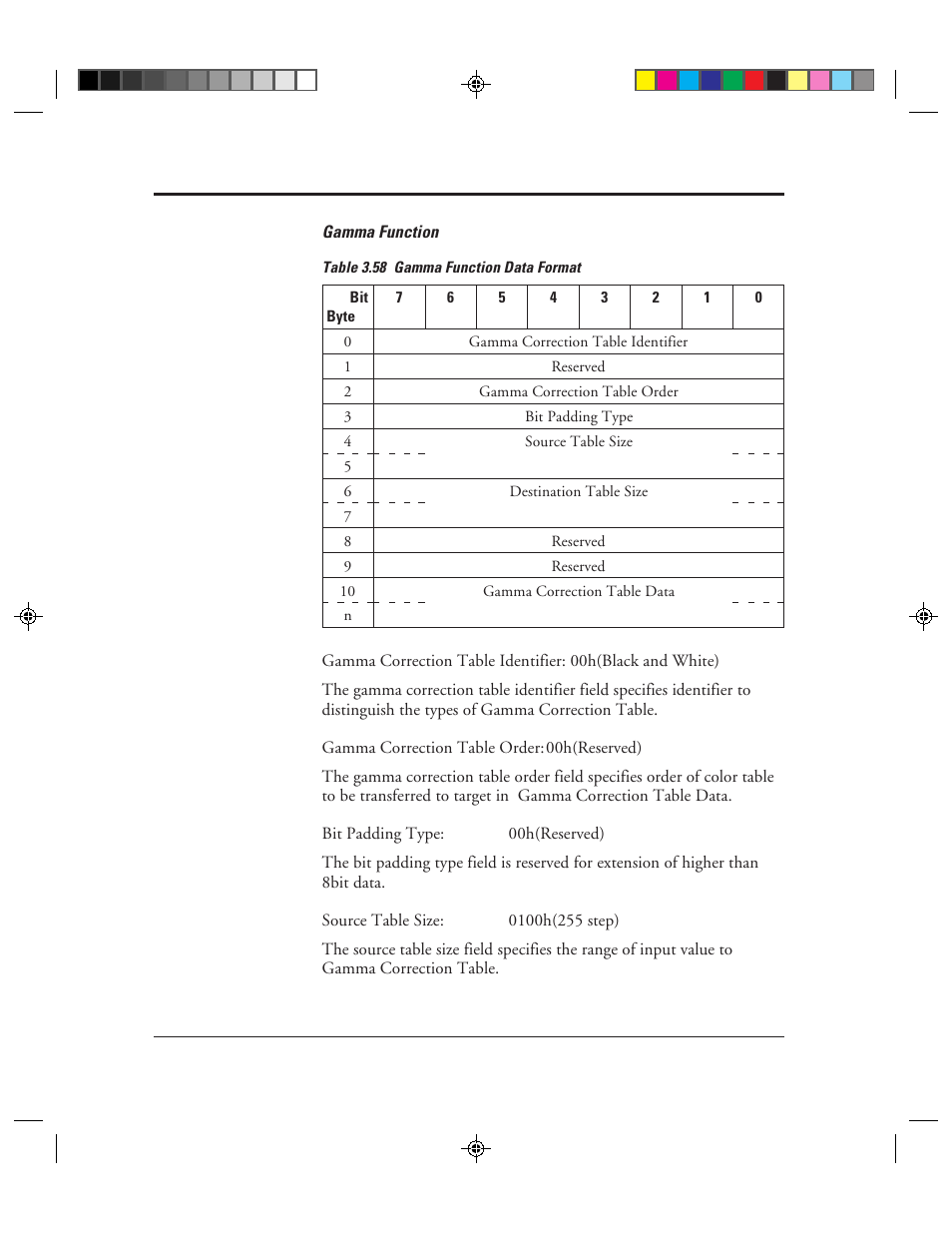 58 gamma function data format -78 | FUJITSU C150-E049-02EN User Manual | Page 111 / 236