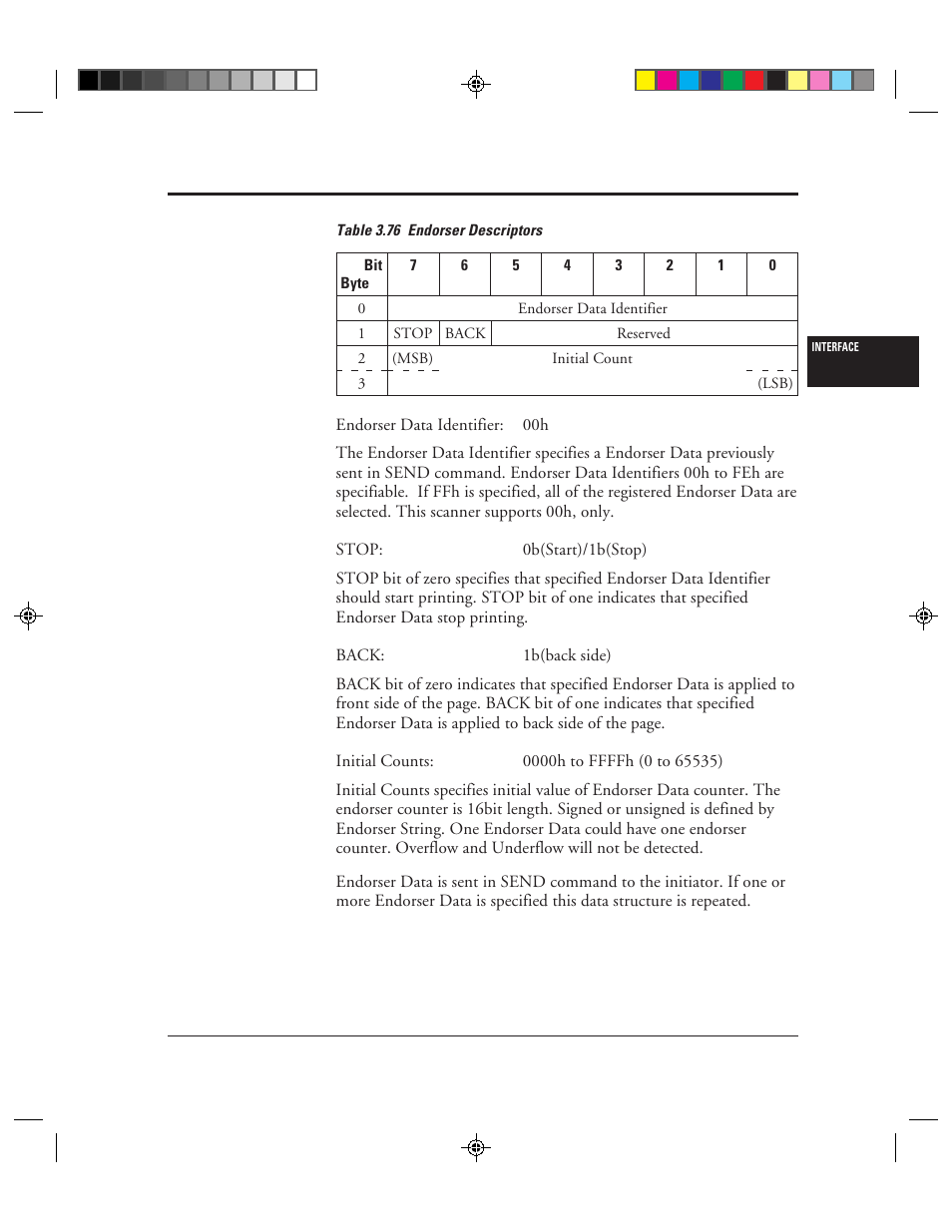 76 endorser descriptors -93 | FUJITSU C150-E049-02EN User Manual | Page 126 / 236