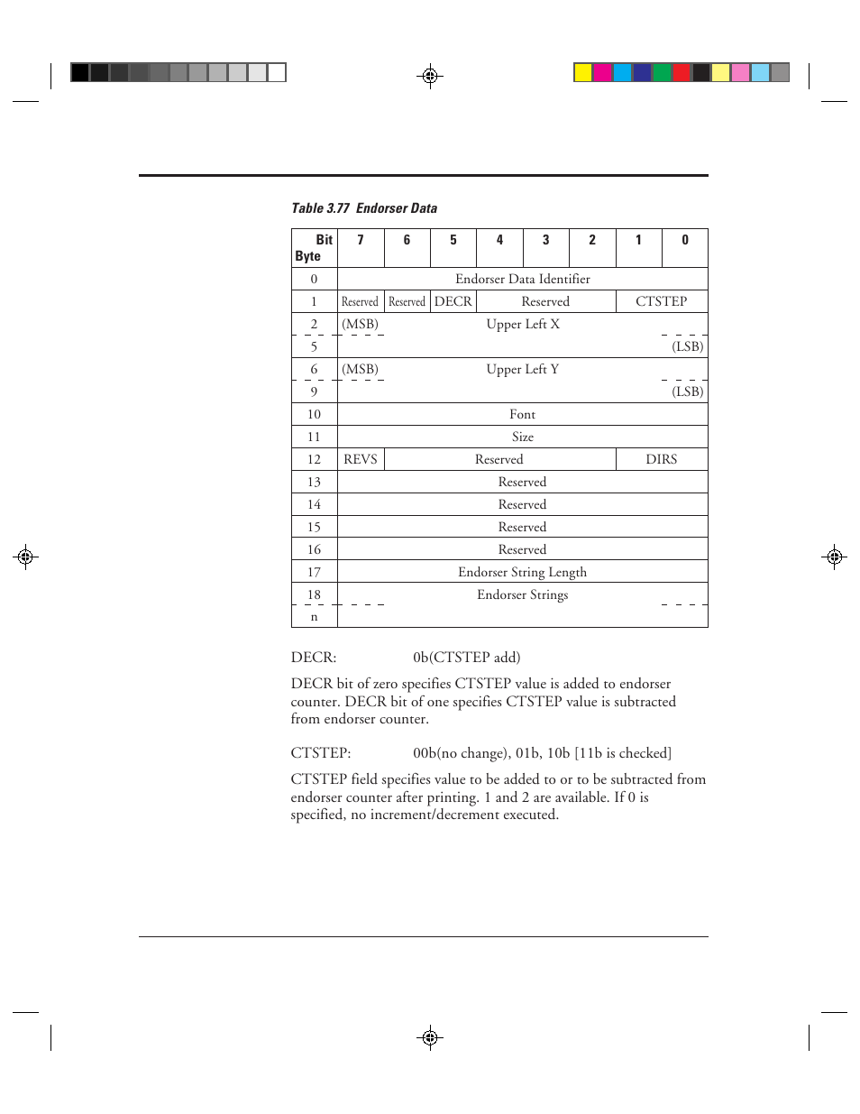 77 endorser data -94 | FUJITSU C150-E049-02EN User Manual | Page 127 / 236