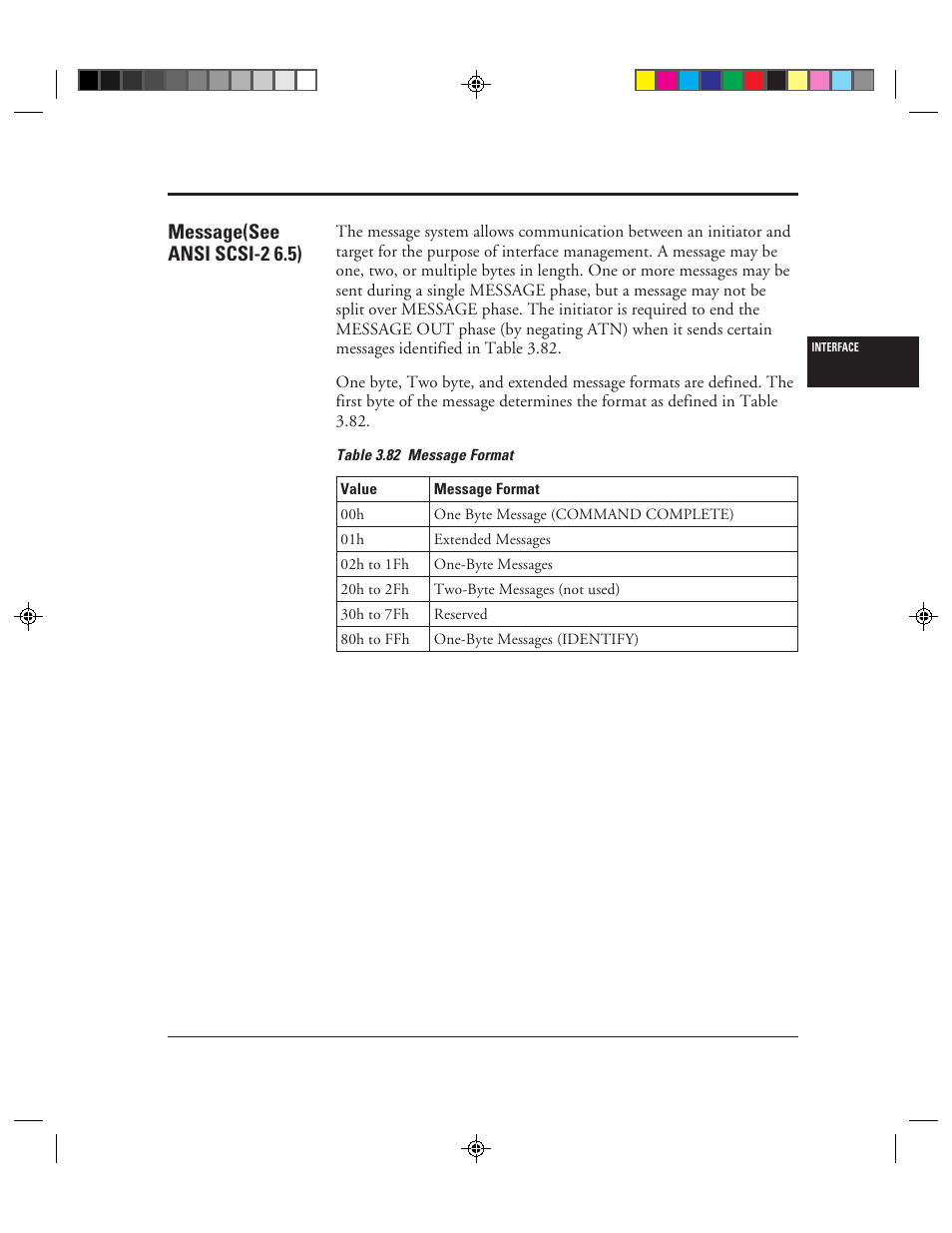 Message(see ansi scsi-2 6.5), Message(see ansi scsi-2 6.5) -99, 82 message format -99 | FUJITSU C150-E049-02EN User Manual | Page 132 / 236