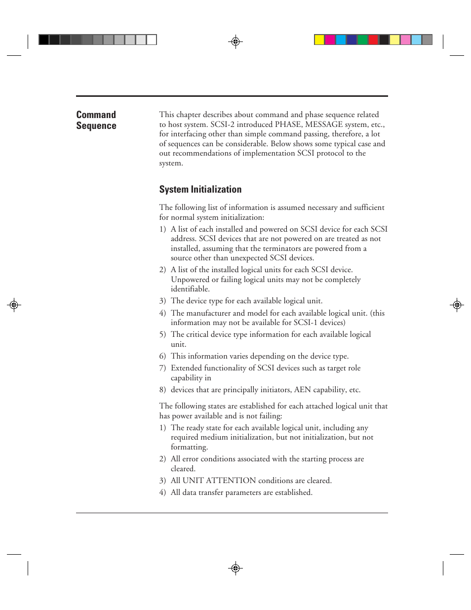 Command sequence, System initialization, Command sequence -110 | System initialization -110 | FUJITSU C150-E049-02EN User Manual | Page 143 / 236
