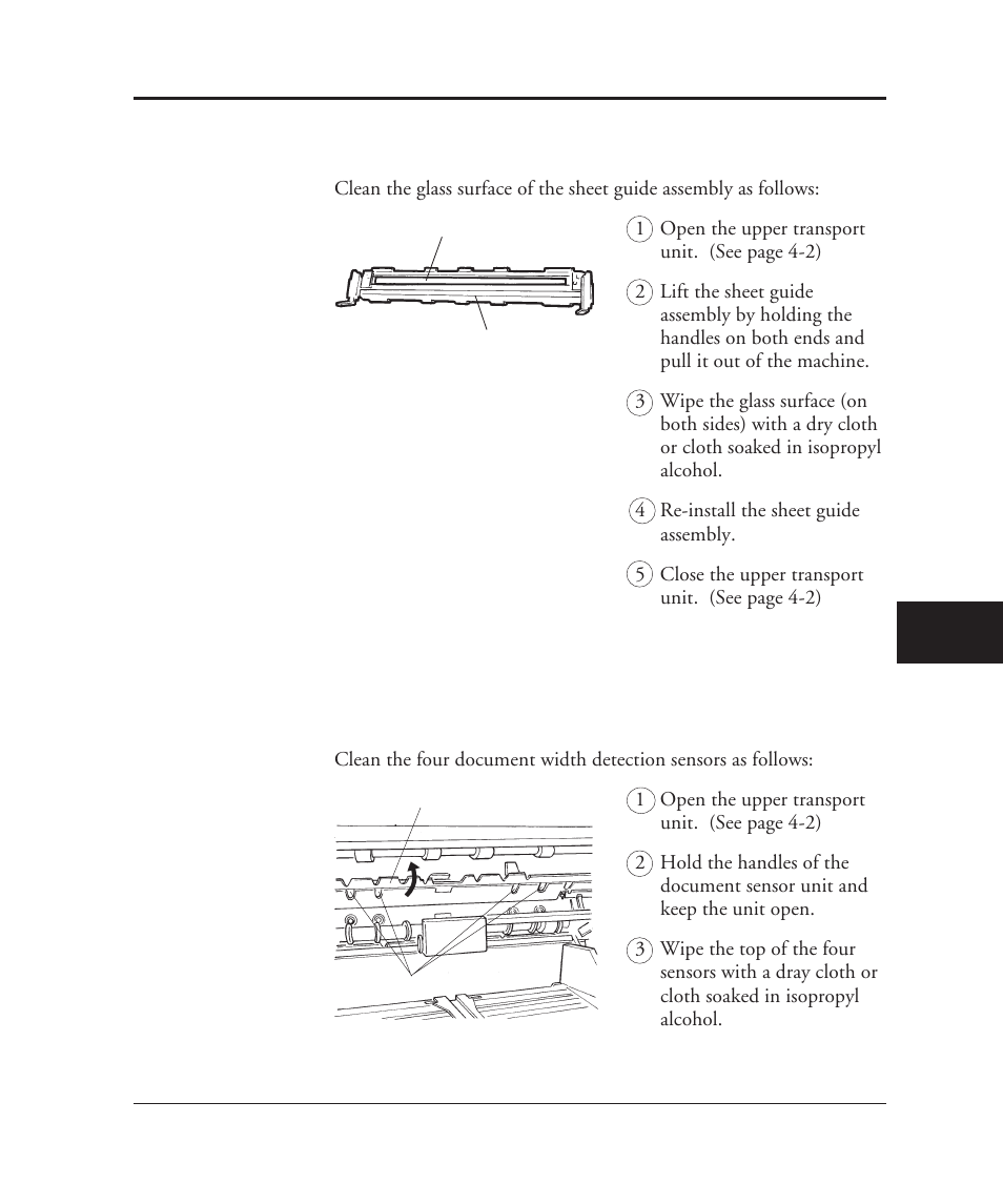 Cleaning the glass surface, Cleaning the sensors | FUJITSU C150-E049-02EN User Manual | Page 202 / 236