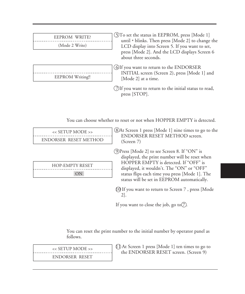 A2.3 how to set the print number reset condition, A2.4 how to reset the print number manually | FUJITSU C150-E049-02EN User Manual | Page 208 / 236