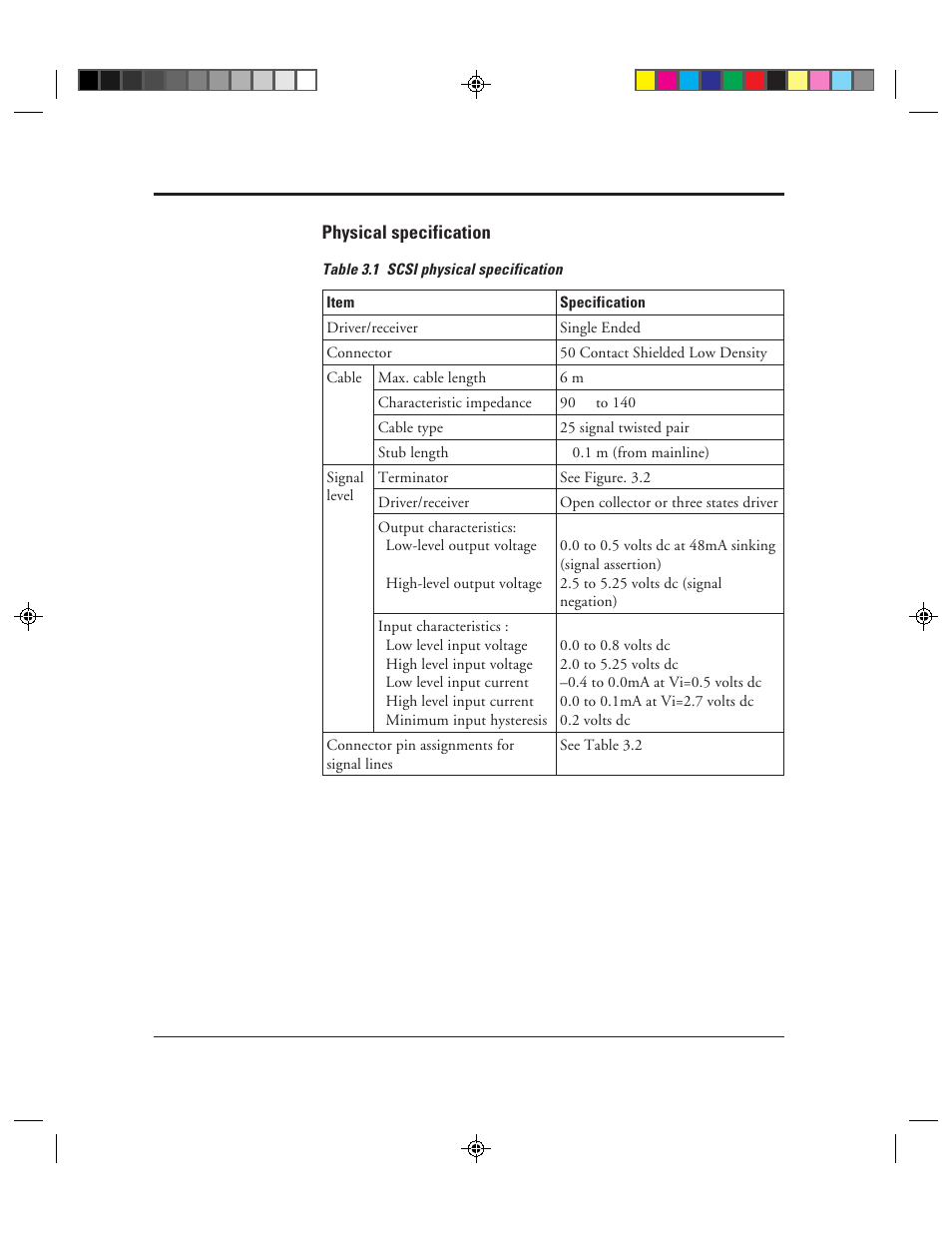 1 scsi physical specification -4 | FUJITSU C150-E049-02EN User Manual | Page 37 / 236