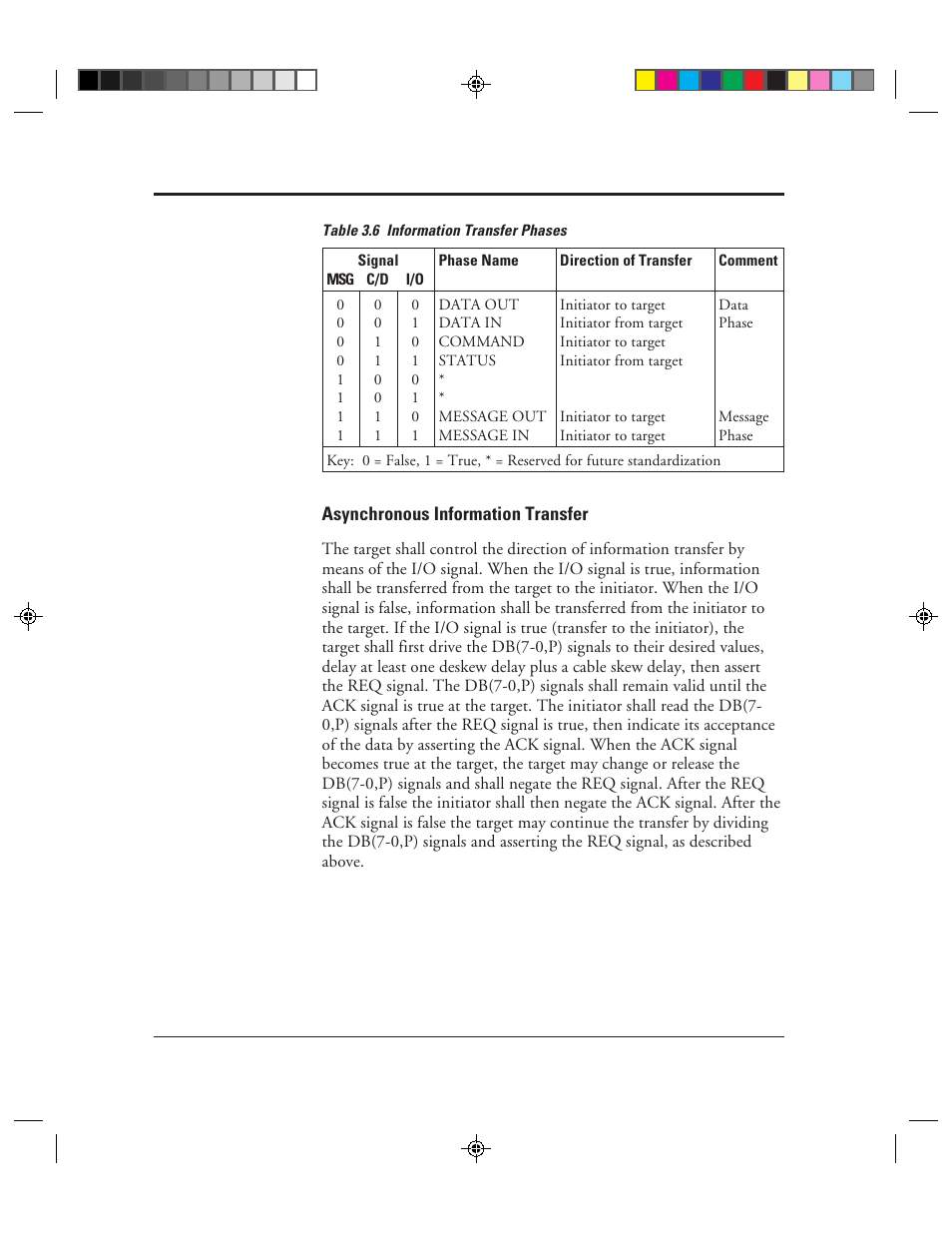 Asynchronous information transfer, Asynchronous information transfer -20, 6 information transfer phases -20 | FUJITSU C150-E049-02EN User Manual | Page 53 / 236
