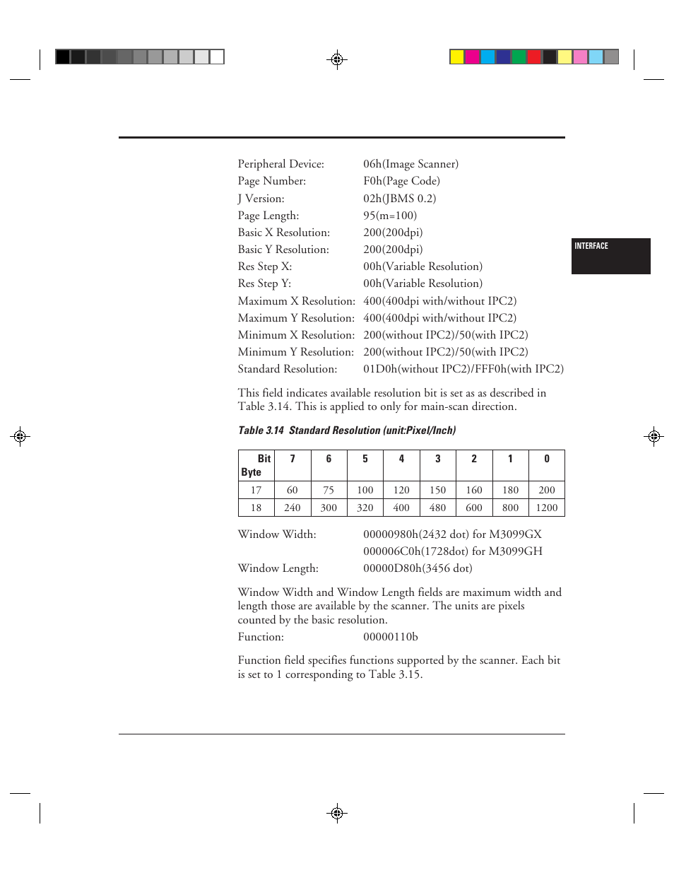 14 standard resolution (unit:pixel/inch) -39 | FUJITSU C150-E049-02EN User Manual | Page 72 / 236