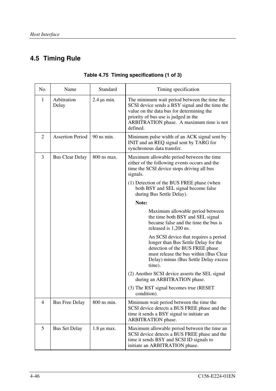 5 timing rule | FUJITSU MCJ3230SS User Manual | Page 120 / 161