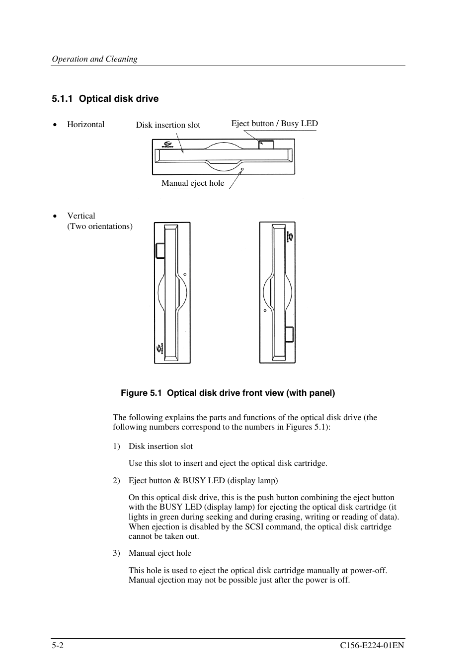 1 optical disk drive | FUJITSU MCJ3230SS User Manual | Page 130 / 161