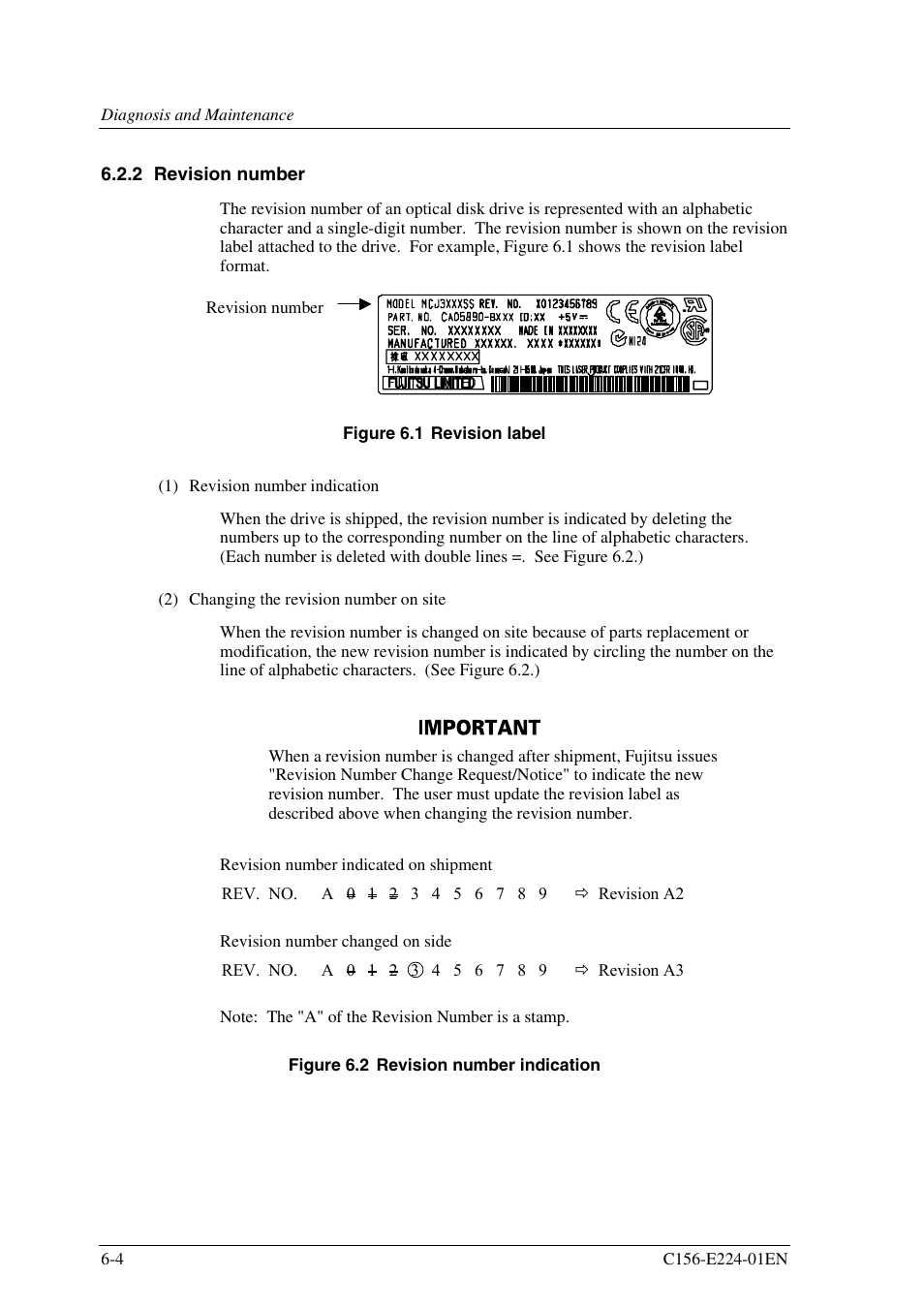 2 revision number | FUJITSU MCJ3230SS User Manual | Page 146 / 161