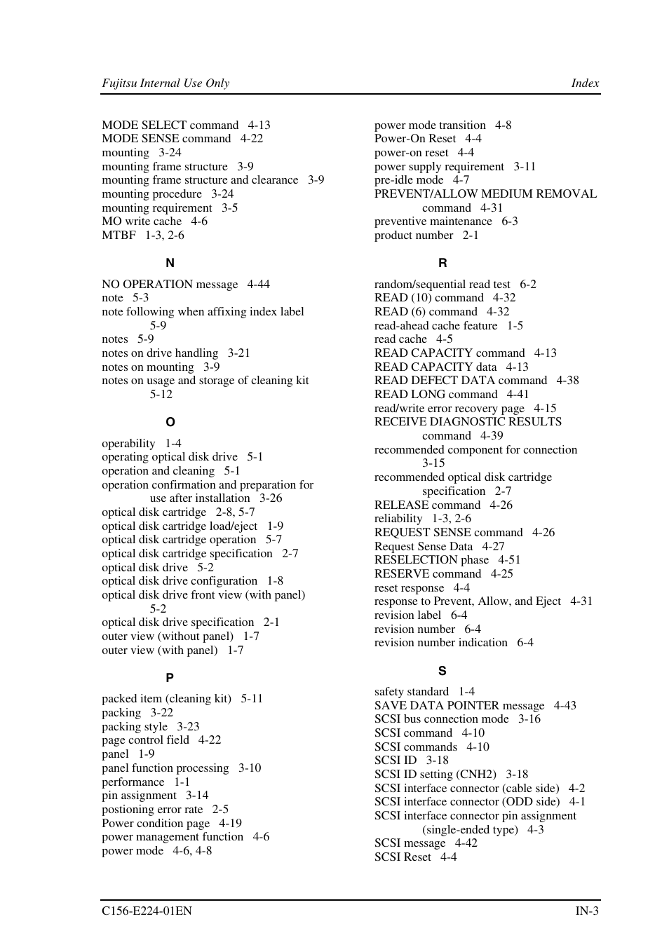 FUJITSU MCJ3230SS User Manual | Page 155 / 161