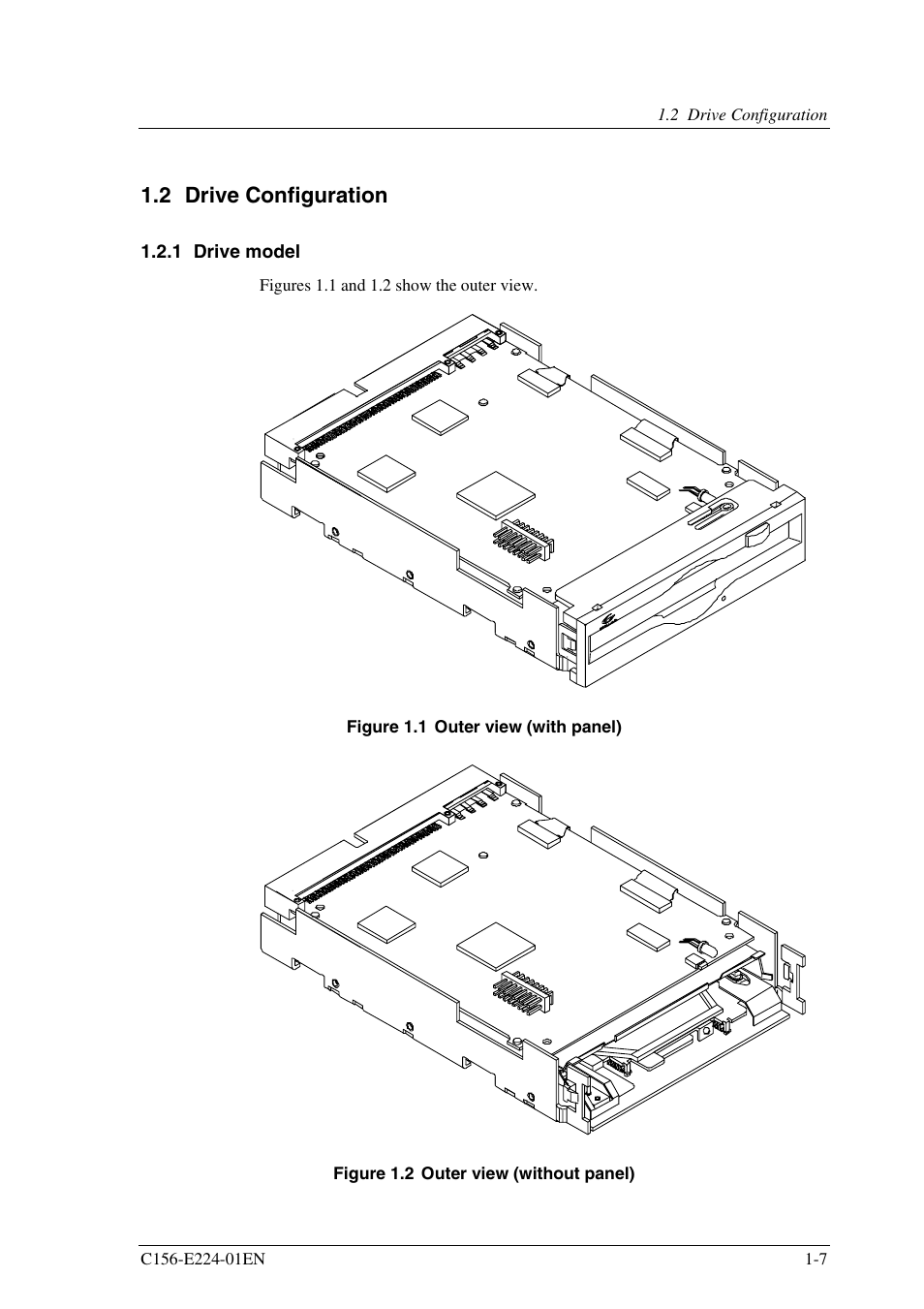 2 drive configuration, 1 drive model | FUJITSU MCJ3230SS User Manual | Page 29 / 161