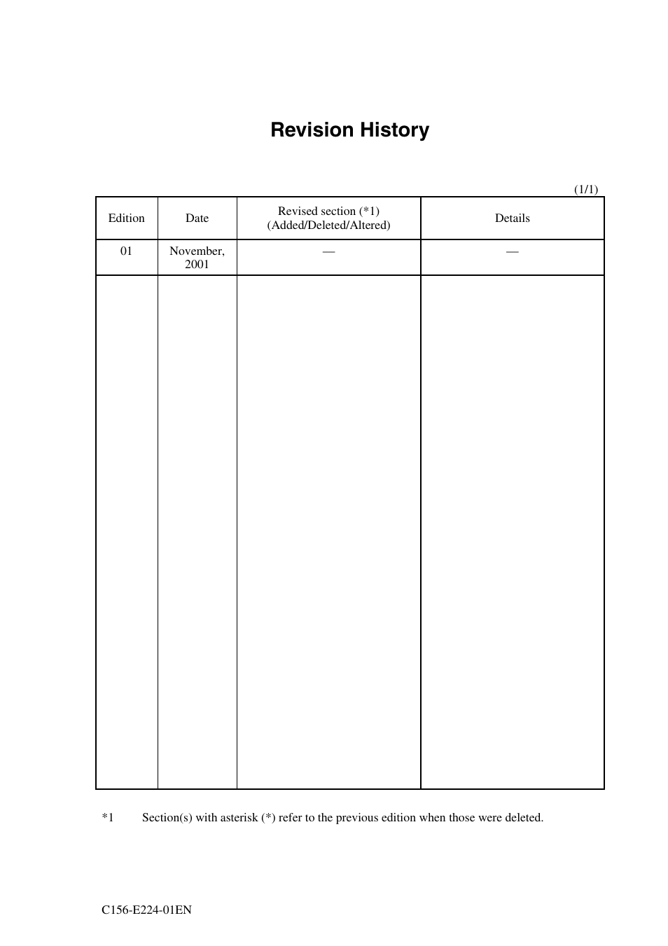 Revision history | FUJITSU MCJ3230SS User Manual | Page 3 / 161