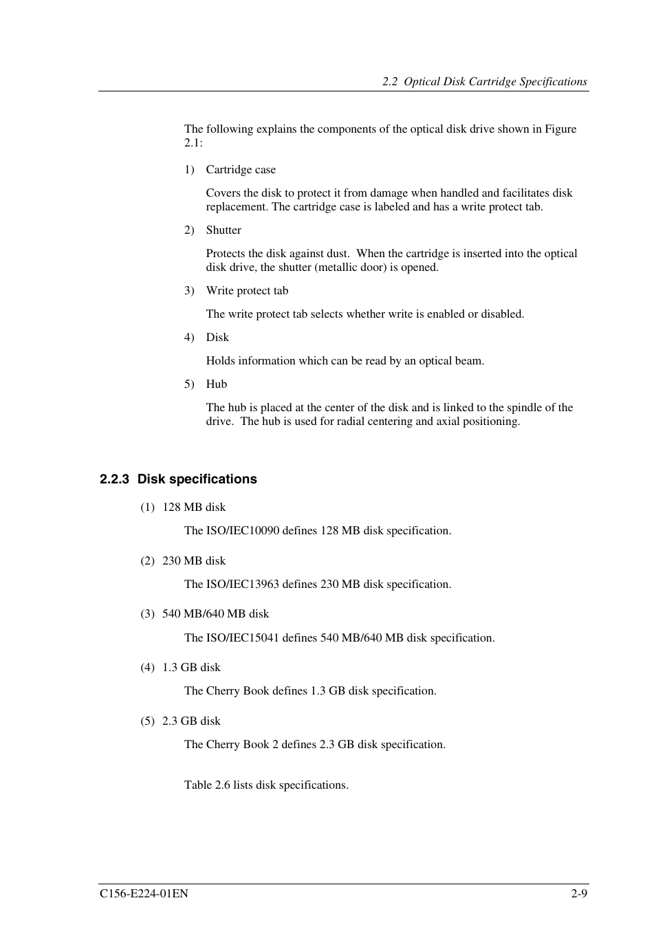 3 disk specifications | FUJITSU MCJ3230SS User Manual | Page 43 / 161