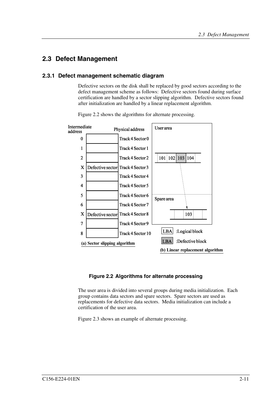 3 defect management, 1 defect management schematic diagram | FUJITSU MCJ3230SS User Manual | Page 45 / 161