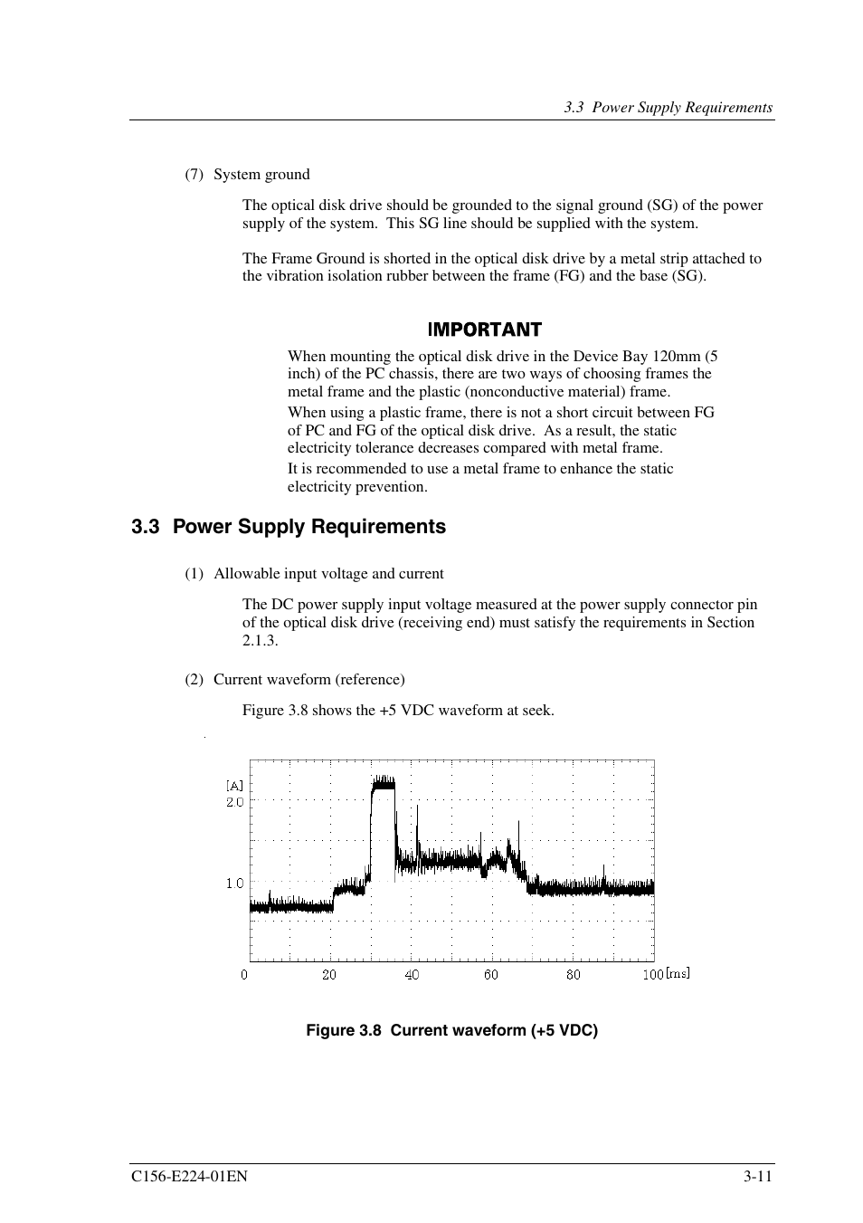 3 power supply requirements | FUJITSU MCJ3230SS User Manual | Page 57 / 161