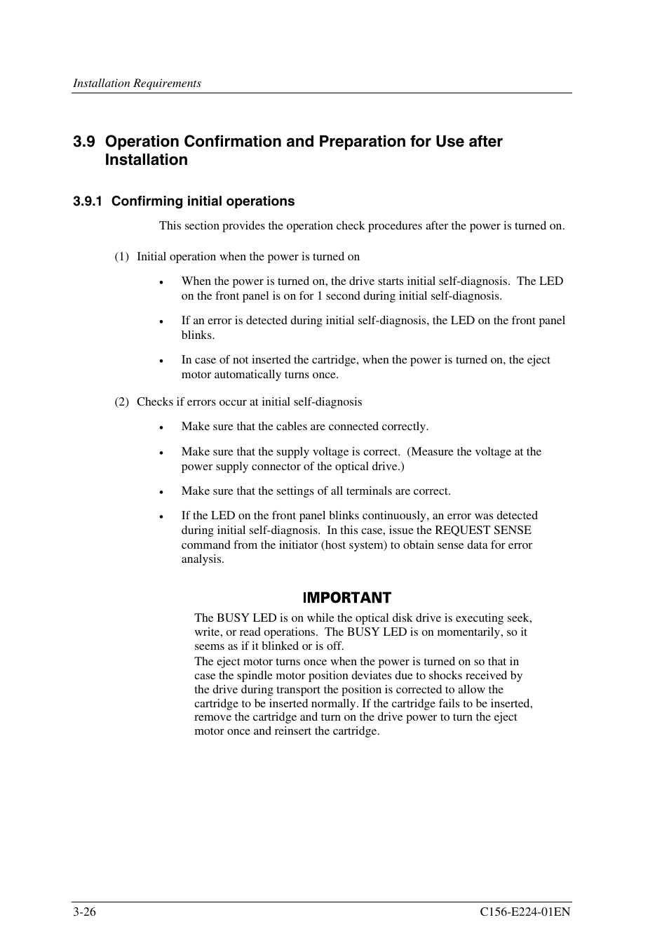 1 confirming initial operations | FUJITSU MCJ3230SS User Manual | Page 72 / 161