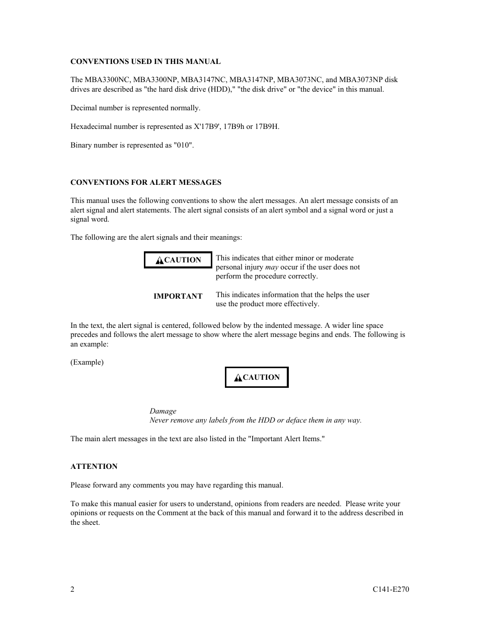 FUJITSU MBA3073NP User Manual | Page 6 / 138