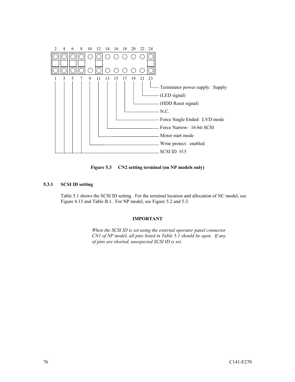 1 scsi id setting | FUJITSU MBA3073NP User Manual | Page 80 / 138