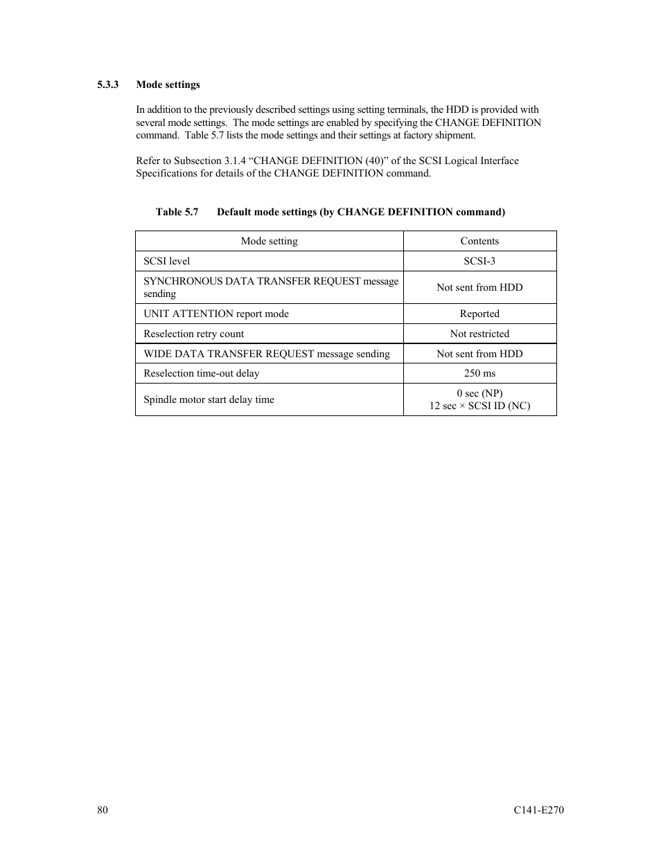 3 mode settings | FUJITSU MBA3073NP User Manual | Page 84 / 138