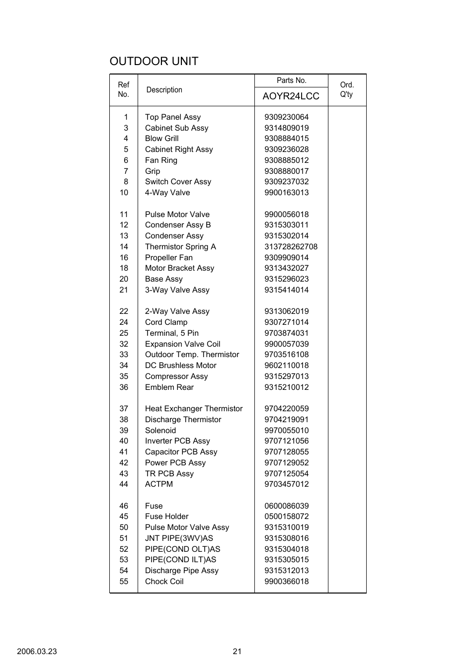 Outdoor unit | FUJITSU AOYR24LCC User Manual | Page 22 / 24