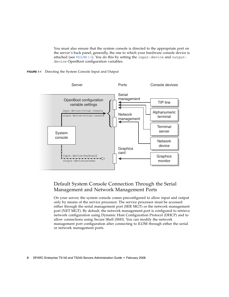 Network management ports, Figure 1-1 | FUJITSU T5140 User Manual | Page 26 / 102