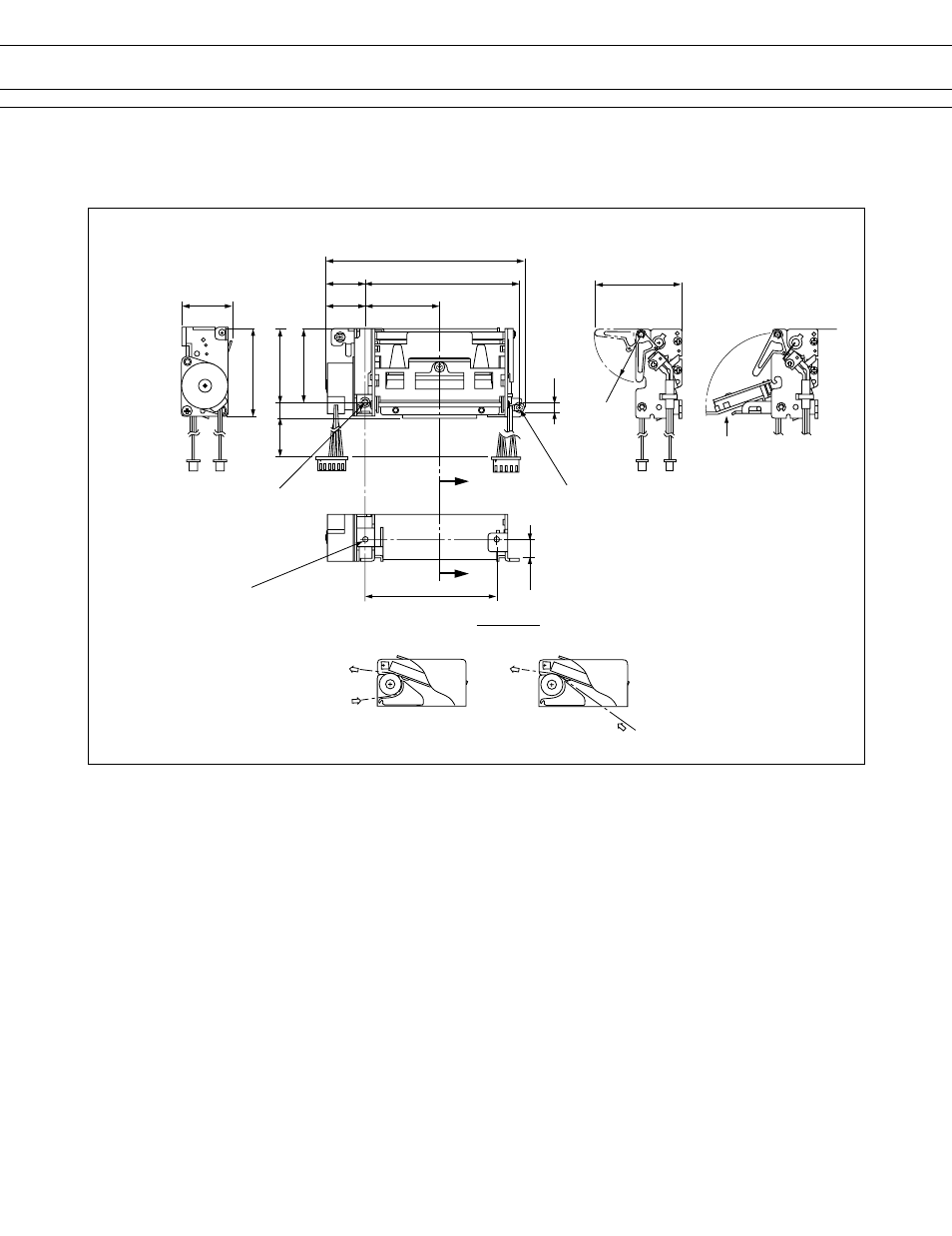 Dimensions, Printer mechanism unit: mm | FUJITSU FTP-621MCL101 User Manual | Page 4 / 6