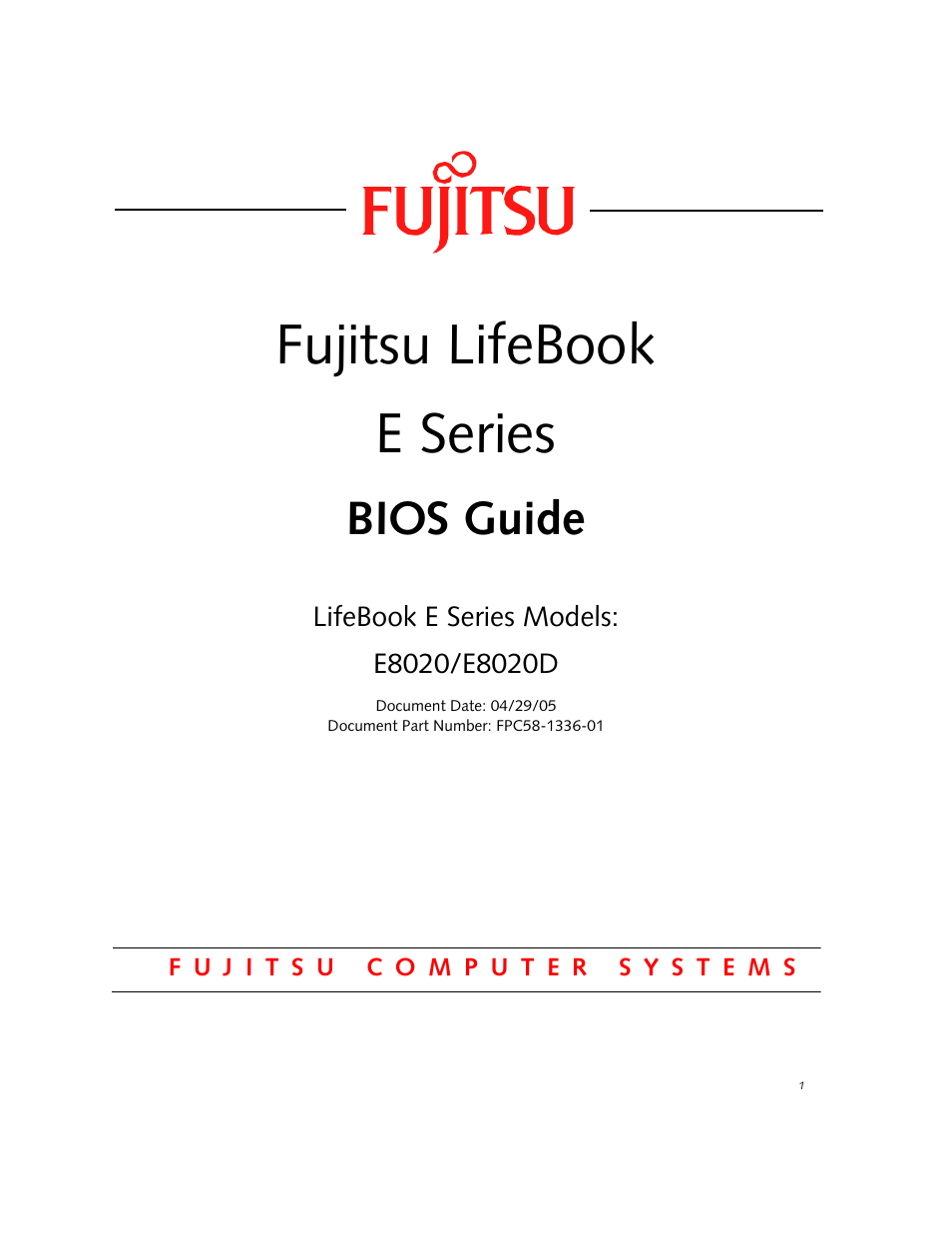 FUJITSU E8020 User Manual | 28 pages