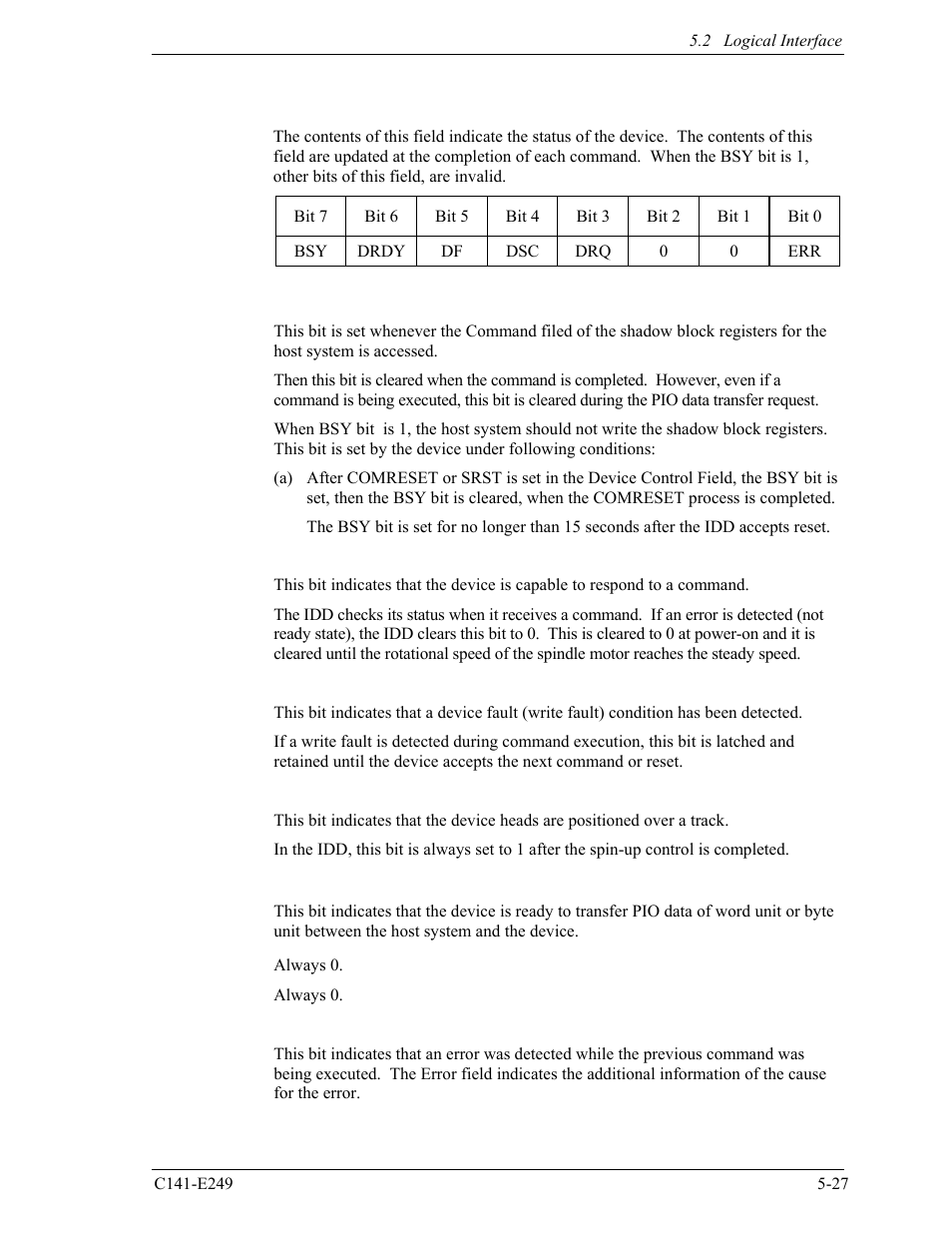 FUJITSU MHW2120BS User Manual | Page 101 / 296