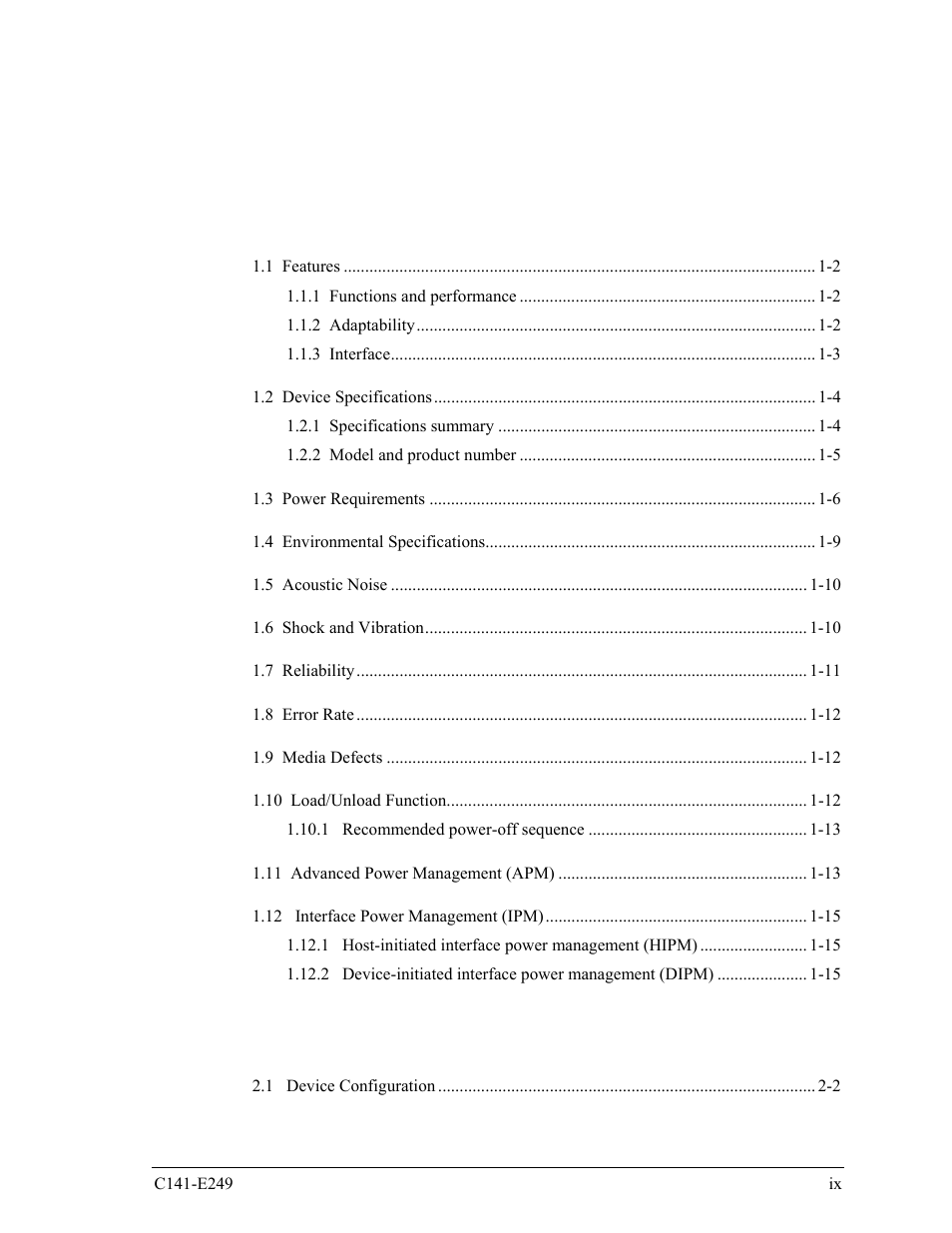 FUJITSU MHW2120BS User Manual | Page 13 / 296