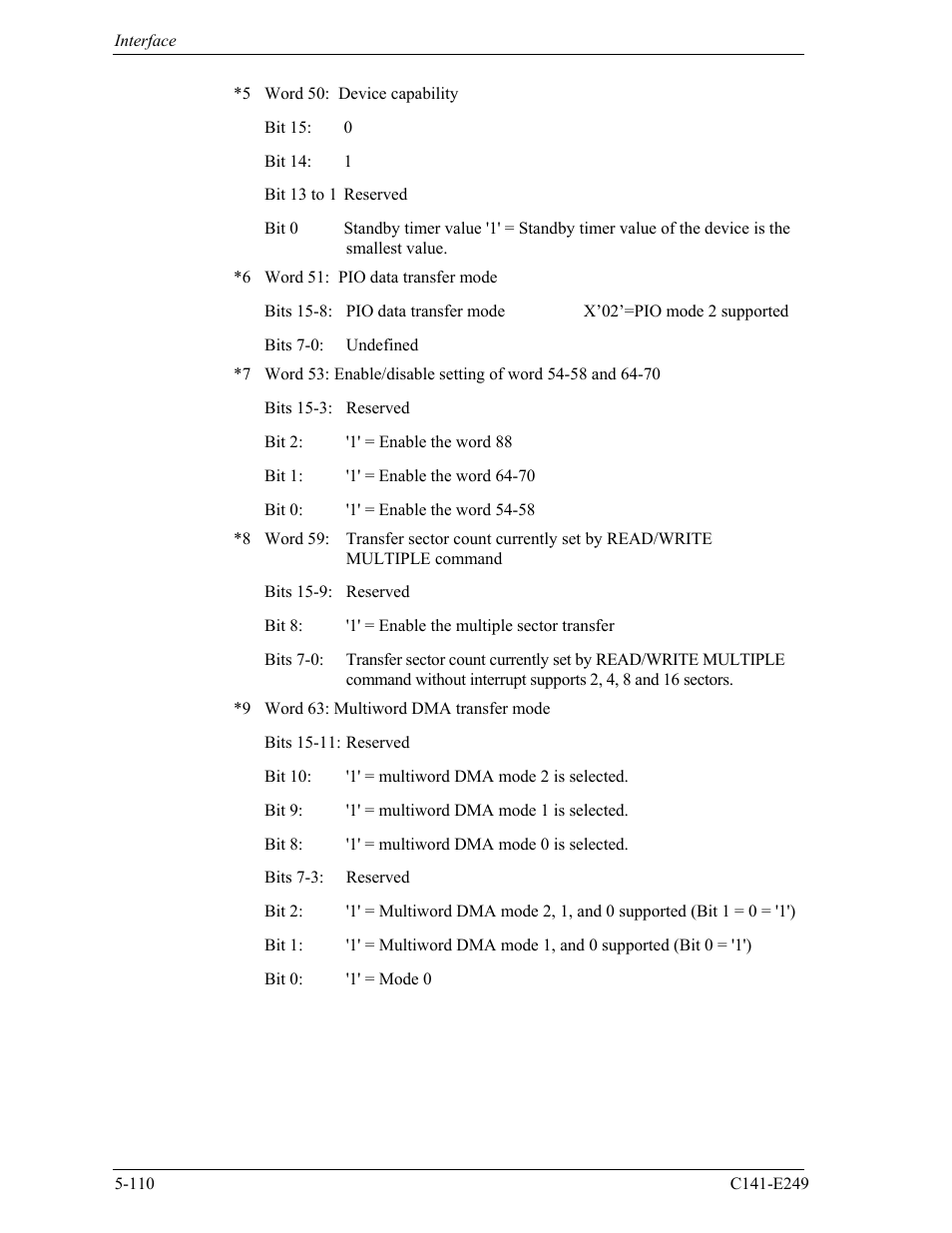 FUJITSU MHW2120BS User Manual | Page 184 / 296