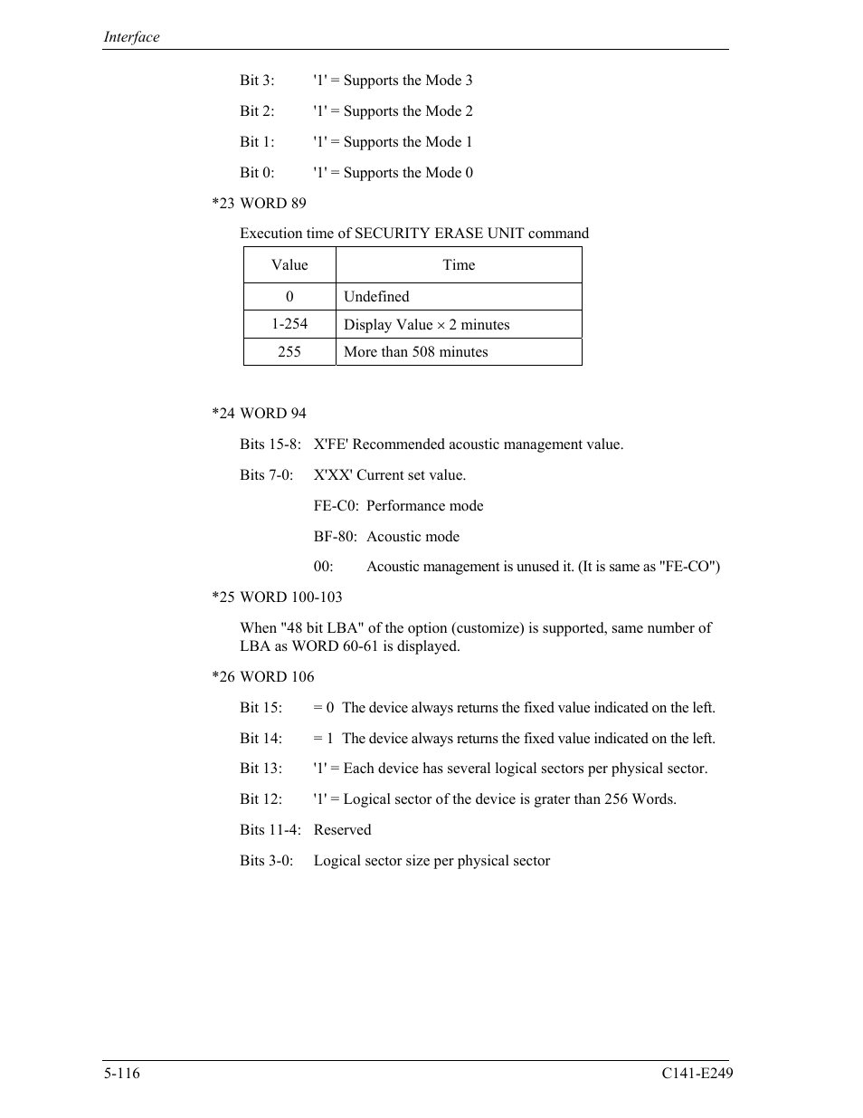 FUJITSU MHW2120BS User Manual | Page 190 / 296