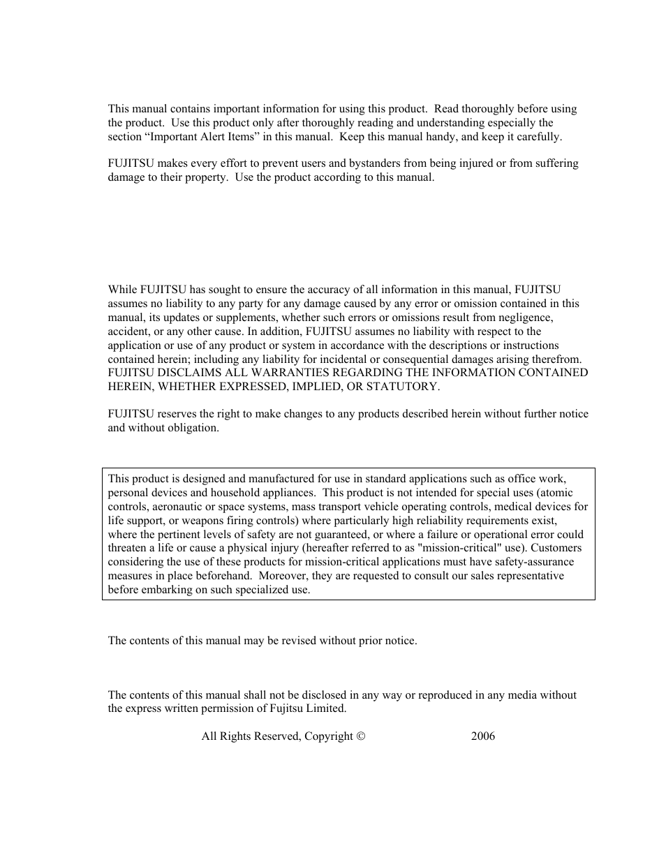 For safe operation | FUJITSU MHW2120BS User Manual | Page 2 / 296