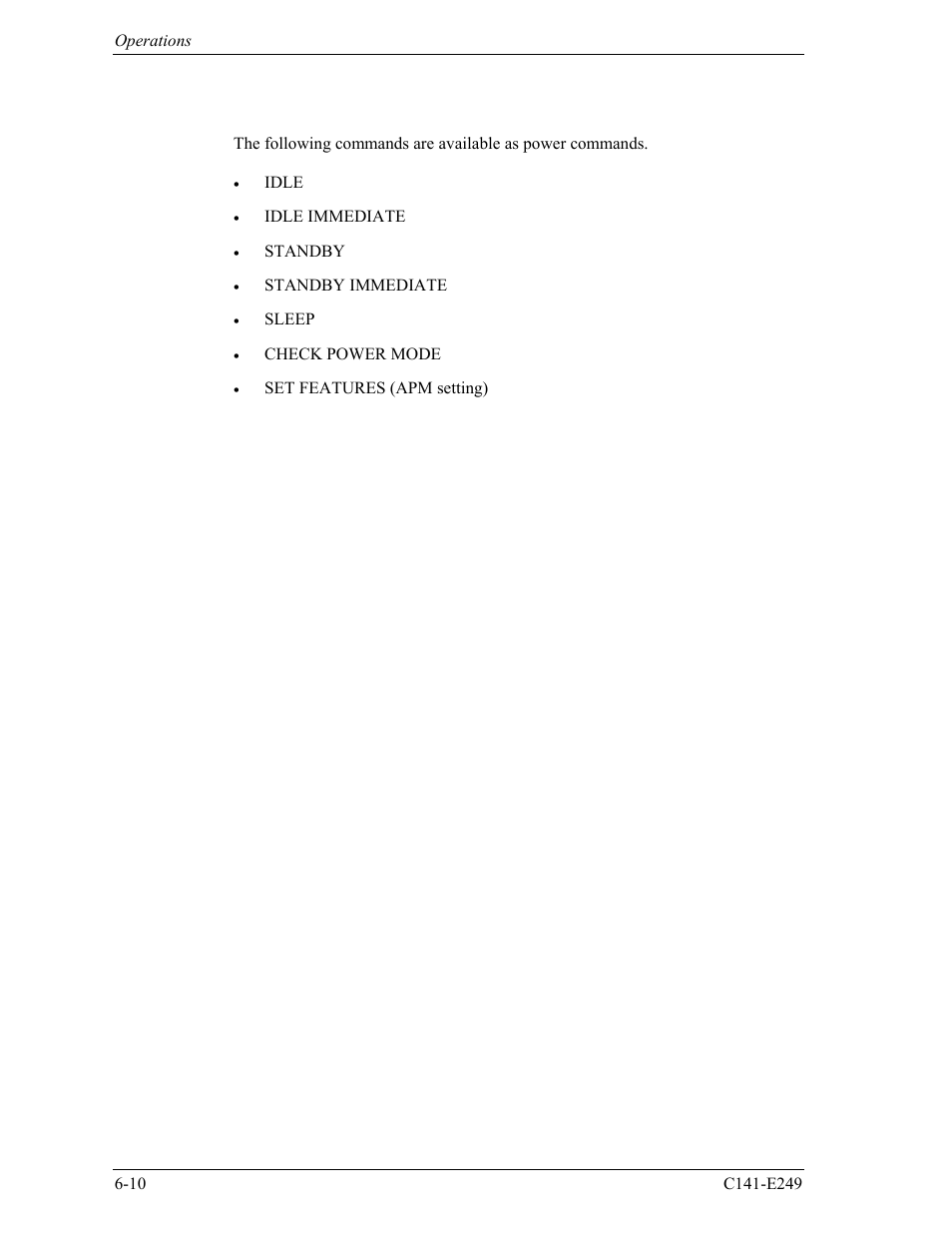 2 power commands | FUJITSU MHW2120BS User Manual | Page 266 / 296