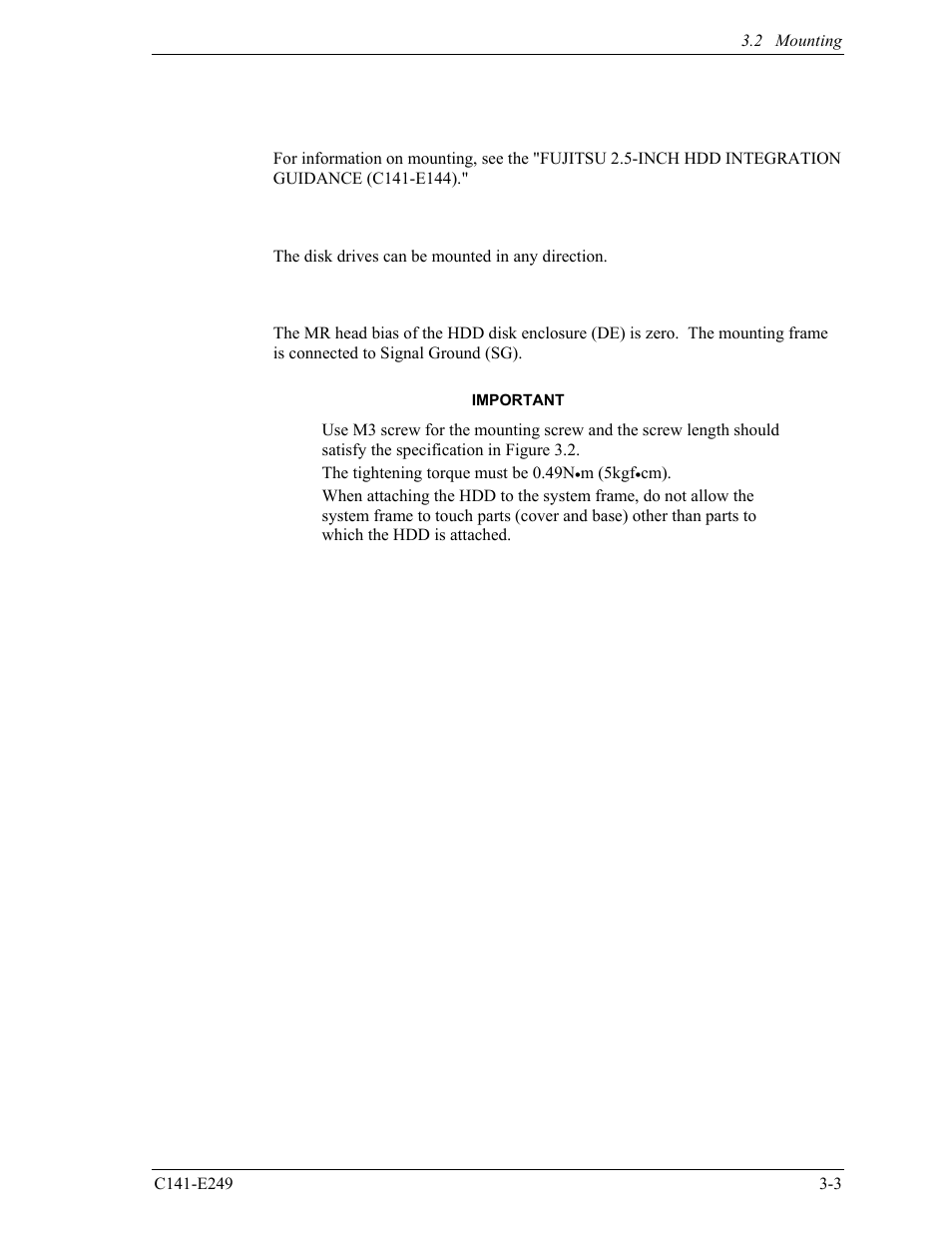 2 mounting | FUJITSU MHW2120BS User Manual | Page 45 / 296