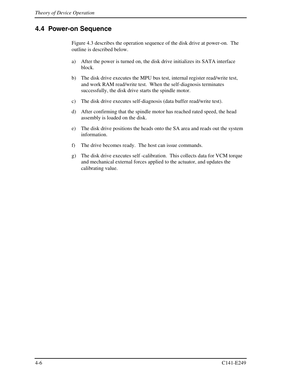 4 power-on sequence | FUJITSU MHW2120BS User Manual | Page 60 / 296