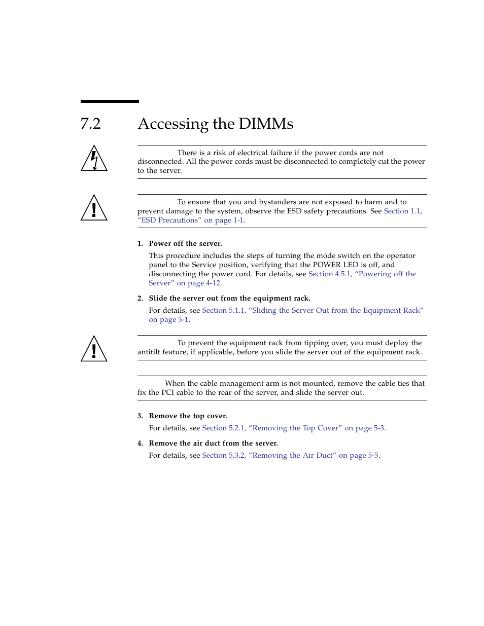 2 accessing the dimms, Accessing the dimms | FUJITSU SPARC ENTERPRISE M3000 User Manual | Page 125 / 212