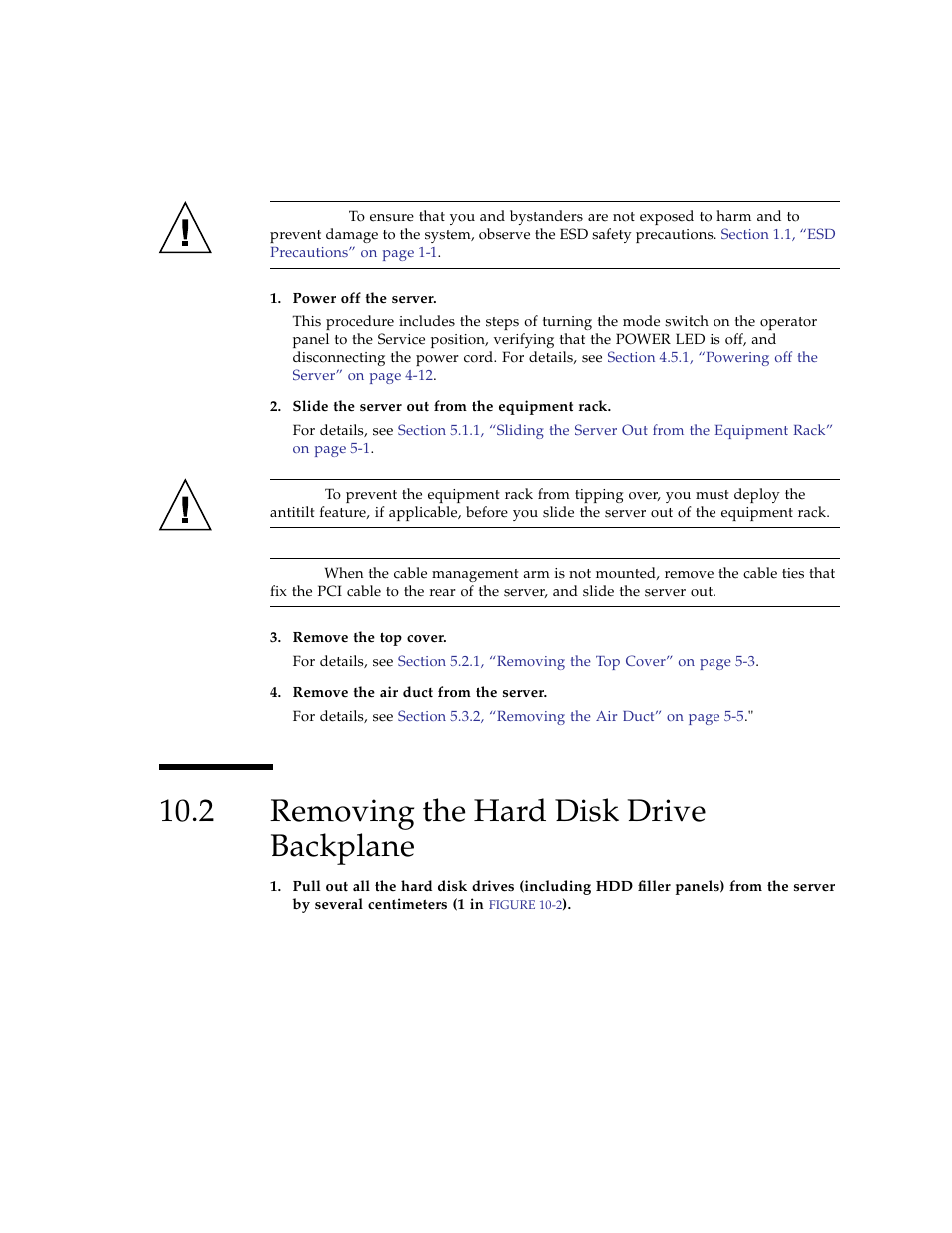 2 removing the hard disk drive backplane, Removing the hard disk drive backplane | FUJITSU SPARC ENTERPRISE M3000 User Manual | Page 143 / 212