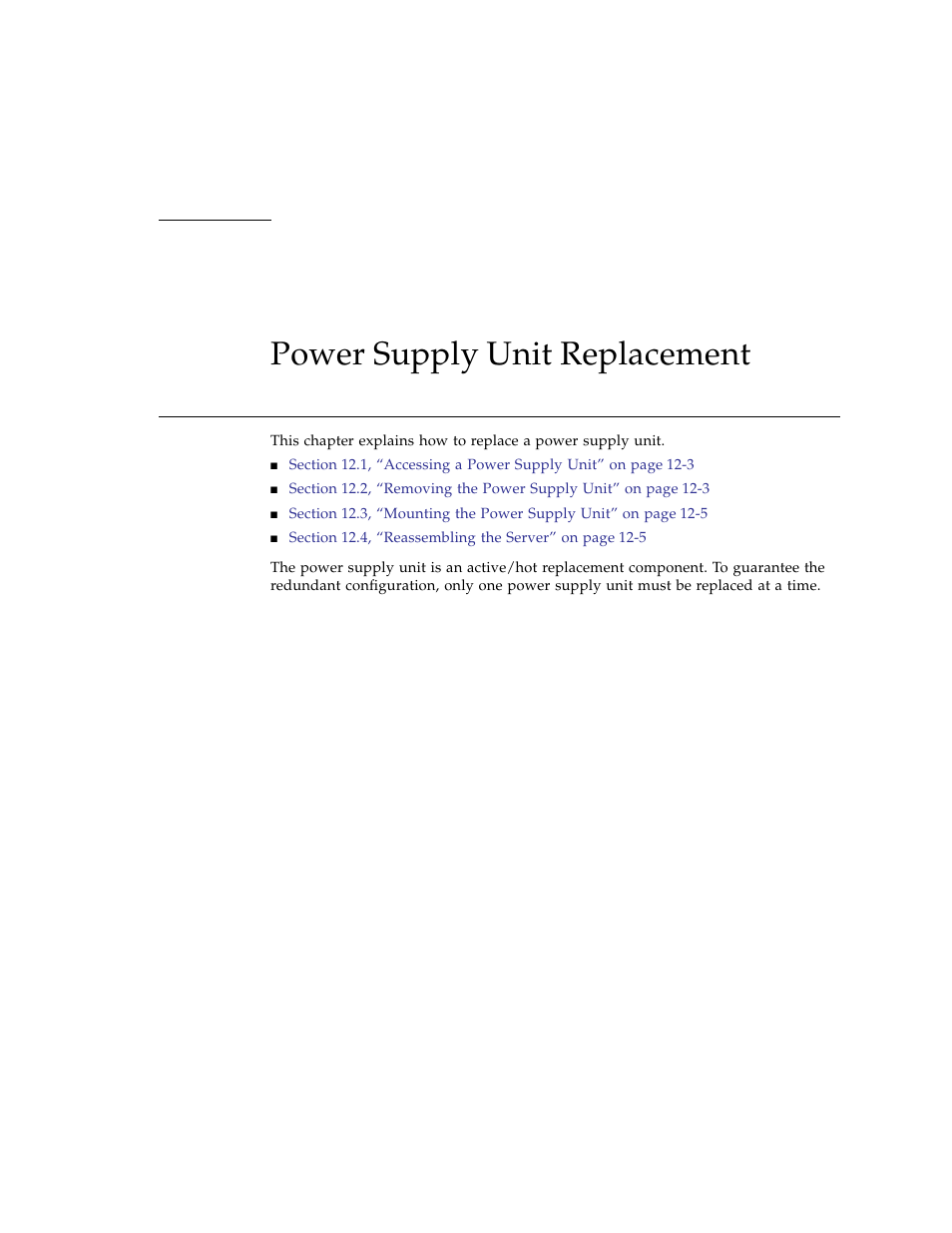 Power supply unit replacement, Chapter 12 | FUJITSU SPARC ENTERPRISE M3000 User Manual | Page 153 / 212