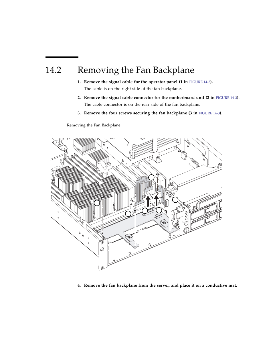 2 removing the fan backplane, Removing the fan backplane | FUJITSU SPARC ENTERPRISE M3000 User Manual | Page 169 / 212