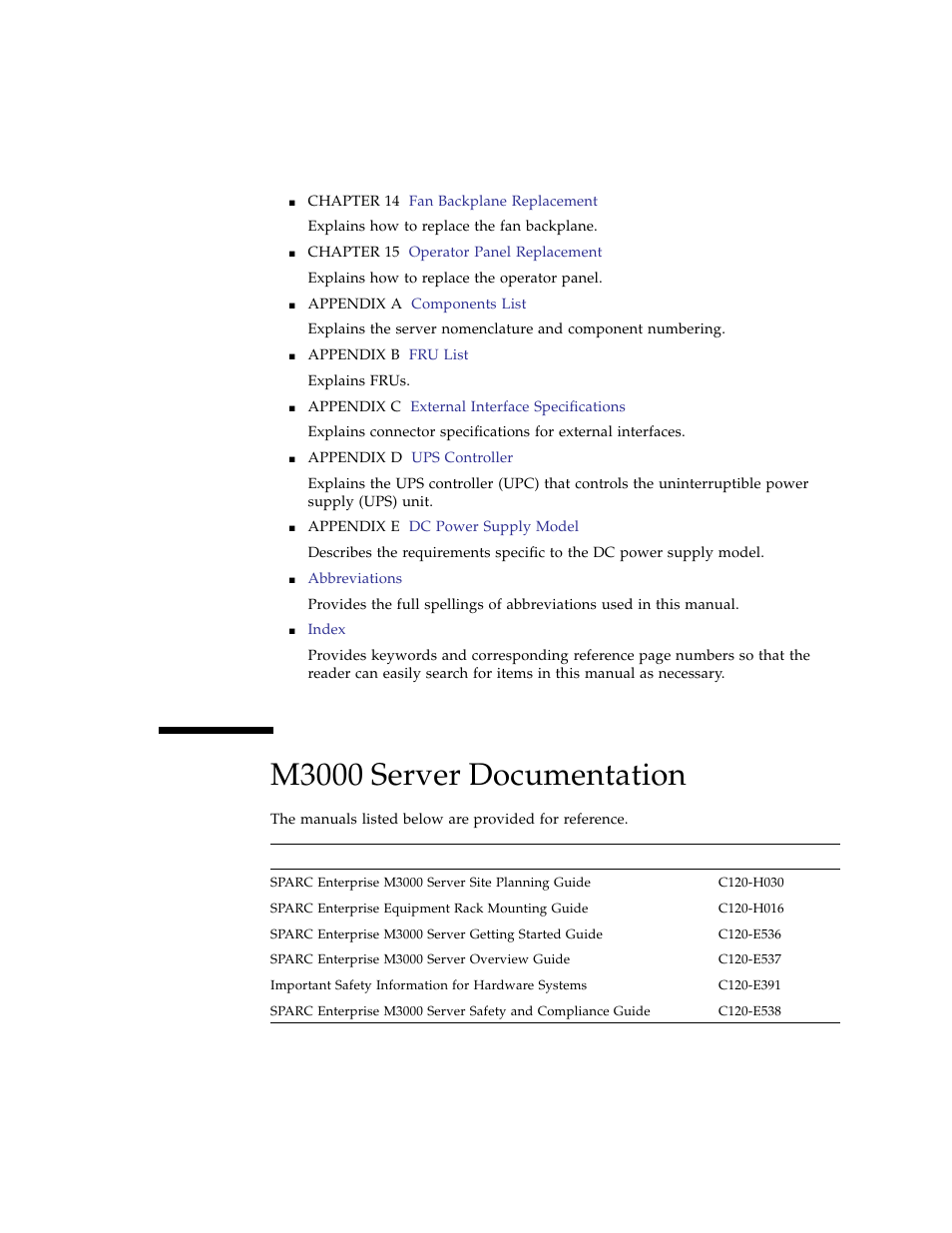 M3000 server documentation | FUJITSU SPARC ENTERPRISE M3000 User Manual | Page 17 / 212