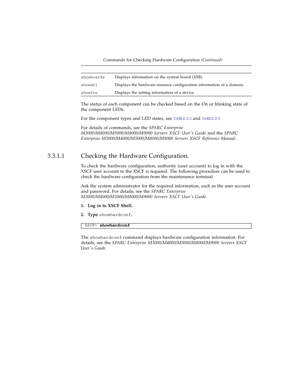 1 checking the hardware configuration, Checking the hardware configuration | FUJITSU SPARC ENTERPRISE M3000 User Manual | Page 57 / 212