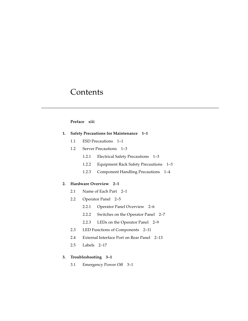 FUJITSU SPARC ENTERPRISE M3000 User Manual | Page 7 / 212