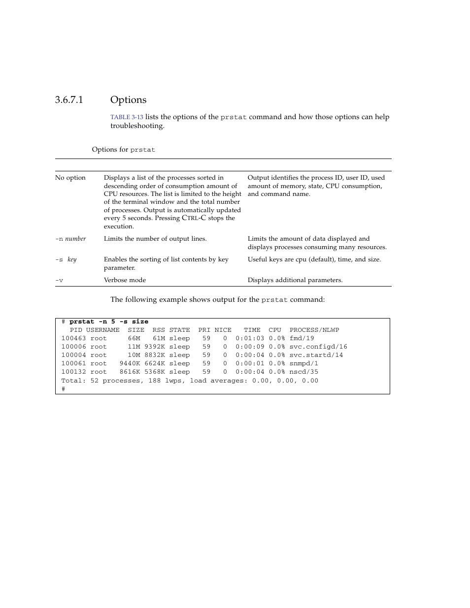 1 options, Options | FUJITSU SPARC ENTERPRISE M3000 User Manual | Page 82 / 212