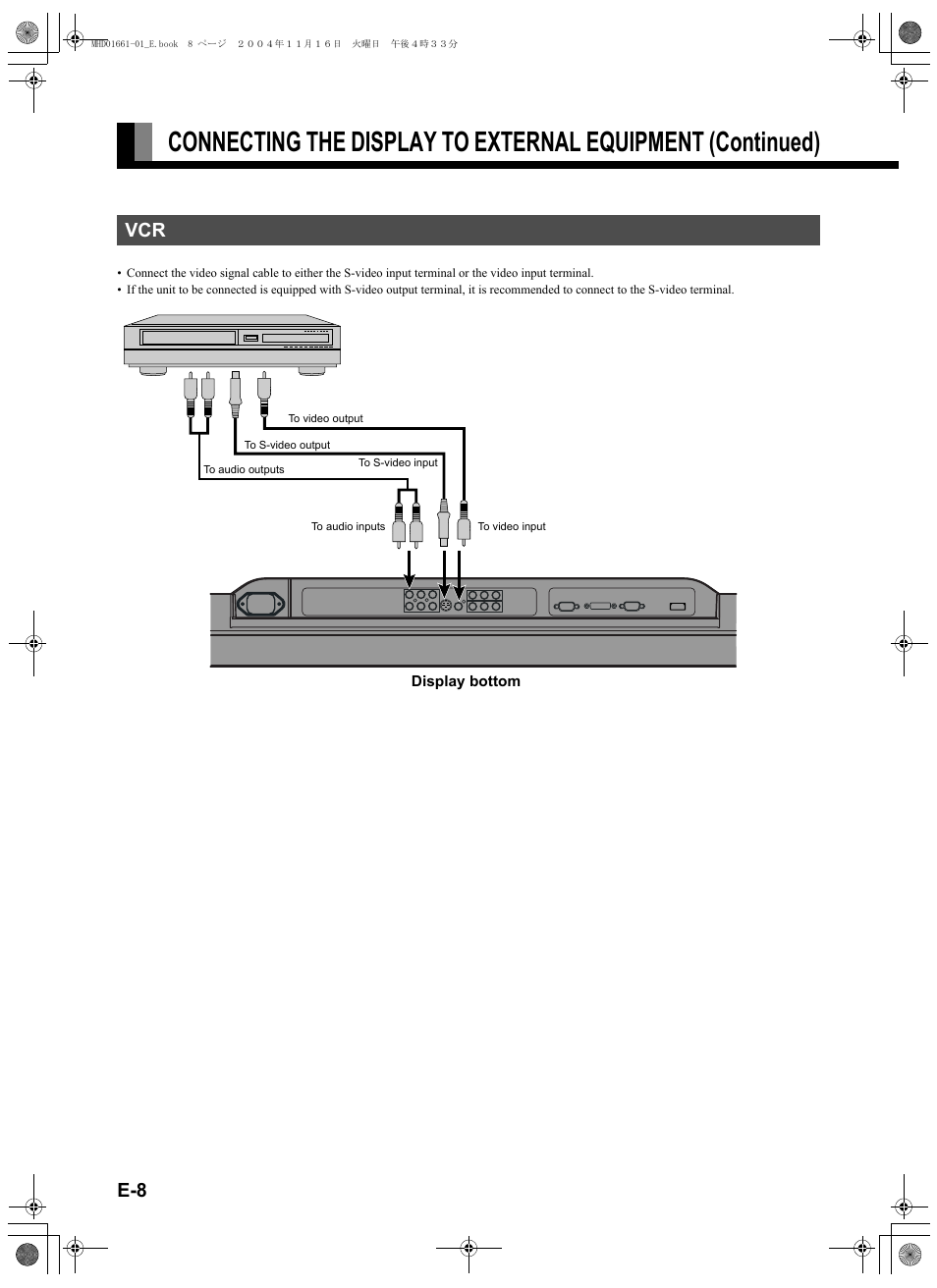 Î e-8 | FUJITSU PLASMAVISION P50XHA40U User Manual | Page 22 / 50