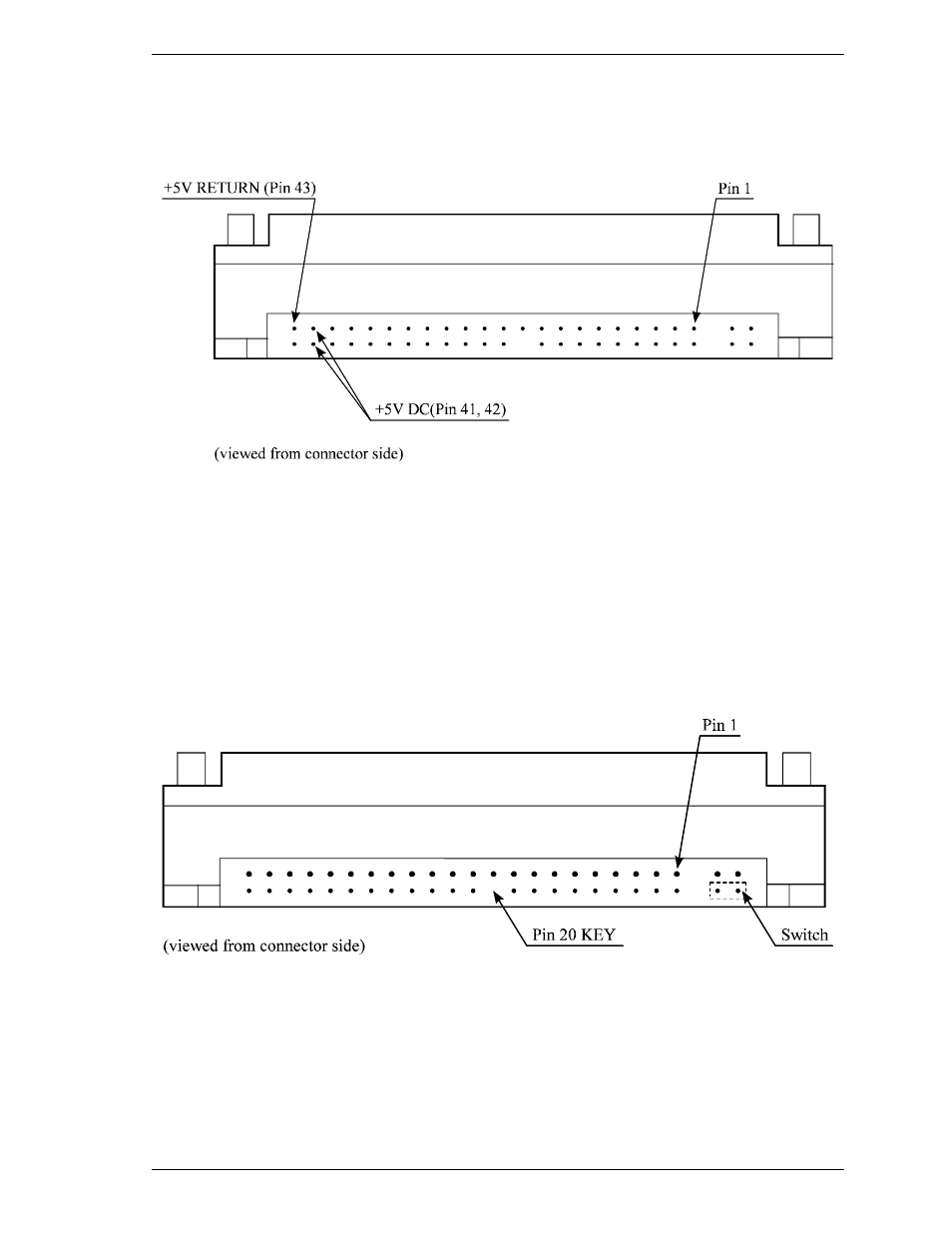 4 power supply connector (cn1), 4 jumper settings, 1 location of setting jumpers | FUJITSU MHK2090AT User Manual | Page 48 / 227
