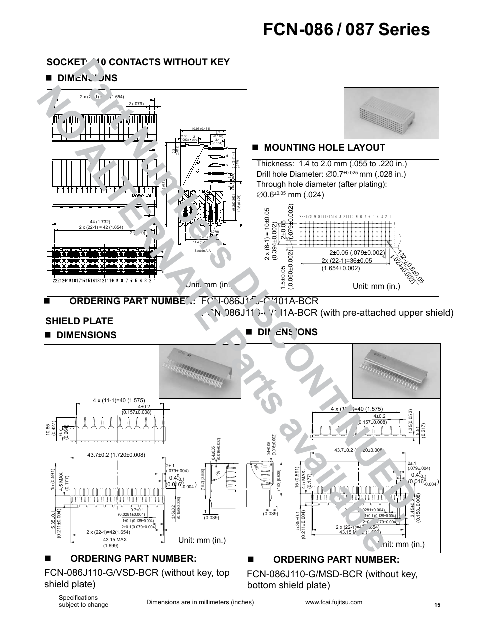 FUJITSU FCN-087 User Manual | Page 15 / 18